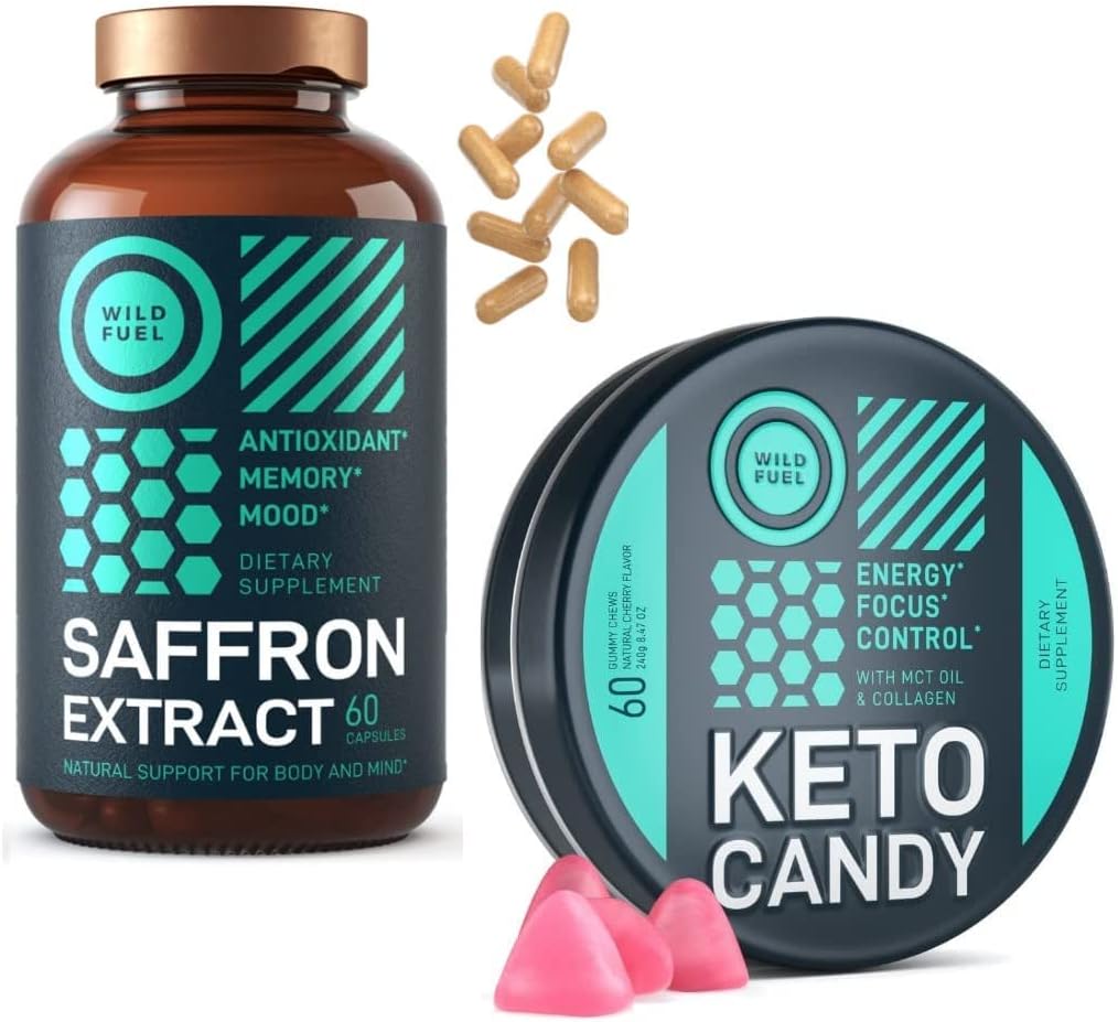 Keto Candy and Saffron Extract Energy and Weight Loss Bundle by WILD FUEL