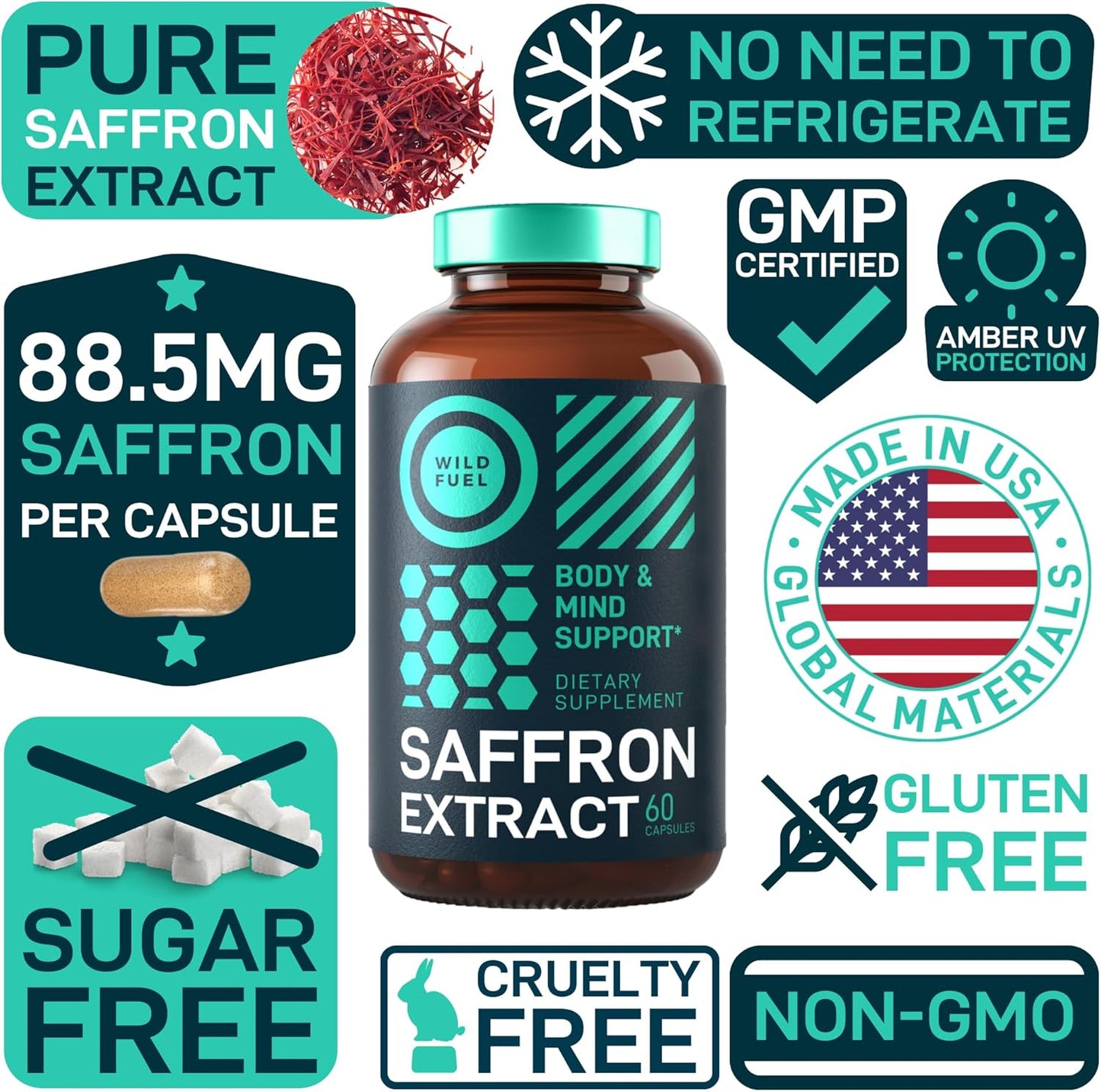 Keto Candy and Saffron Extract Energy and Weight Loss Bundle by WILD FUEL