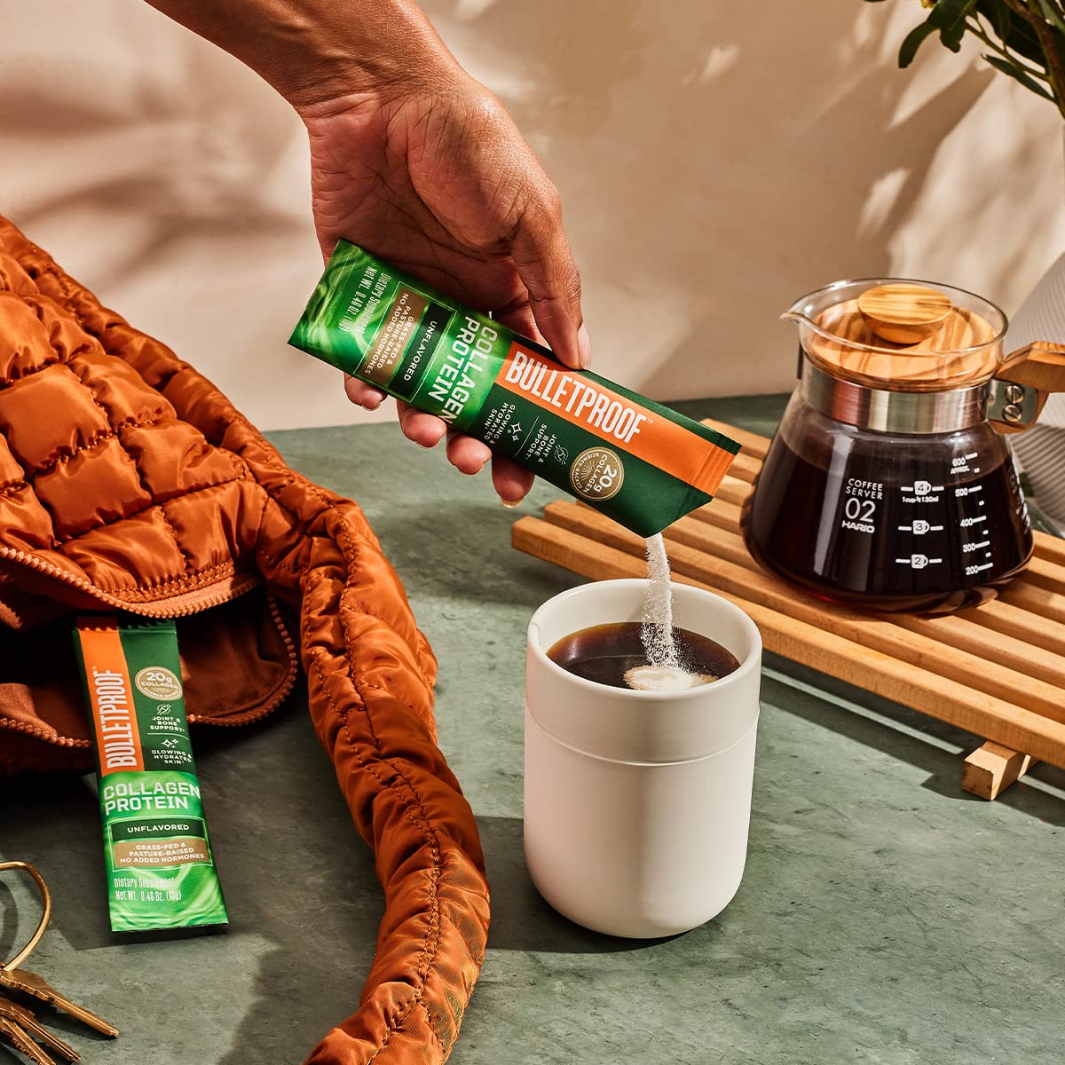 Keto Coffee Creamer & Collagen Protein Bundle - Grass-Fed Ghee, MCT Oil, and Collagen Peptides for Skin, Bones, and Joints, 29 Pack