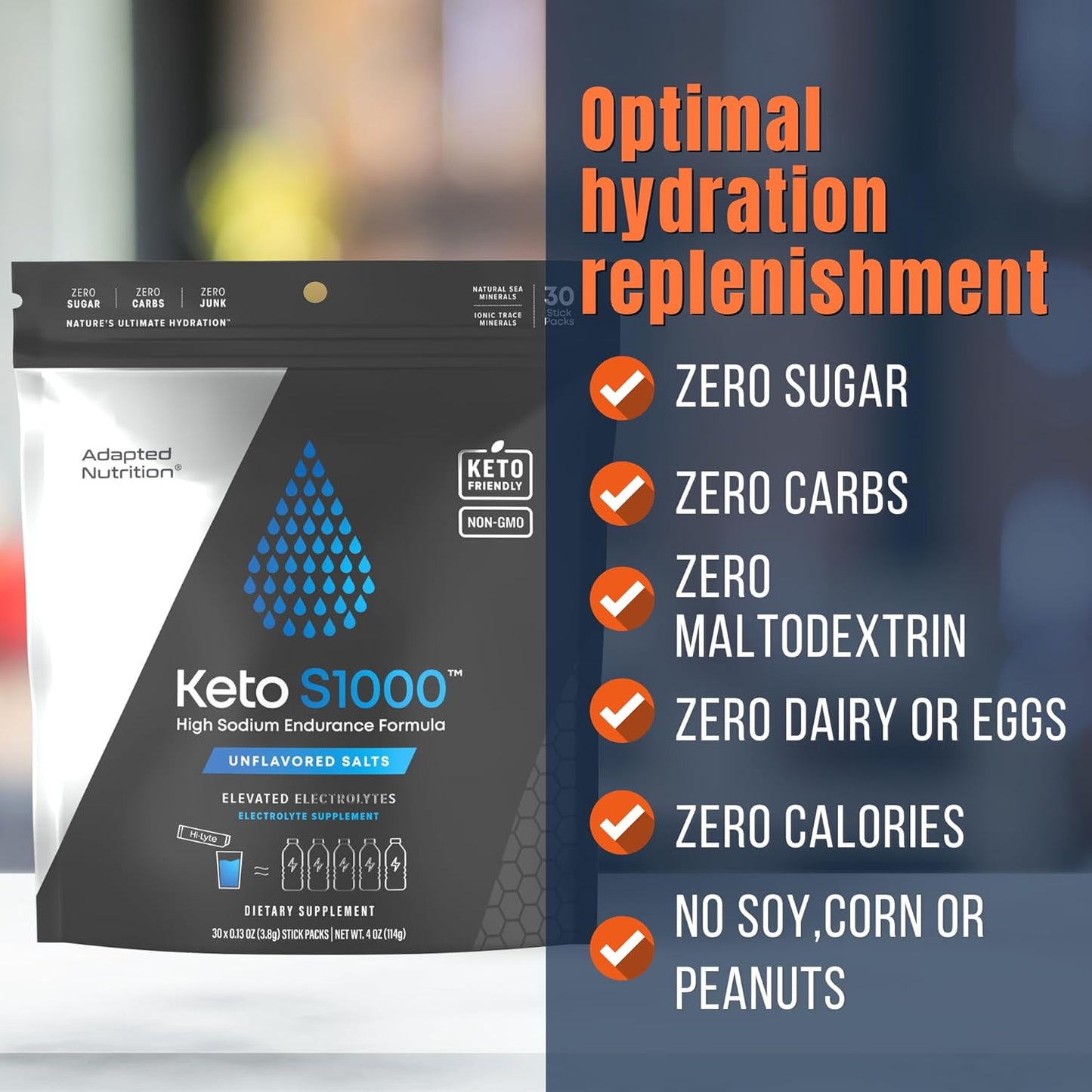 Keto Electrolyte Bundle: Hi-Lyte K1000 Powder + Keto S1000 Packets for Hydration & Energy Boost