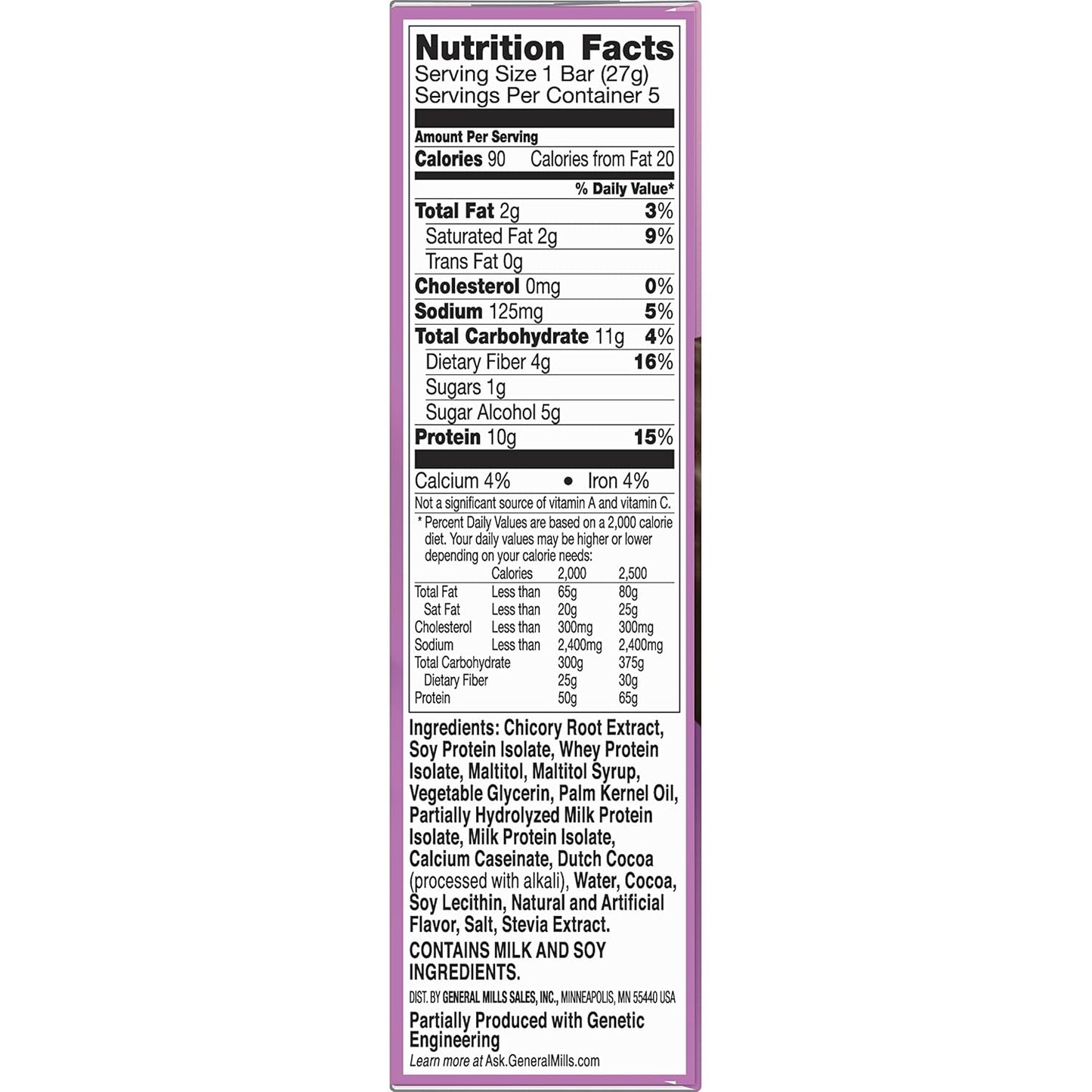 Keto-Friendly Chocolate Fudge Protein Bars, 90 Calories, 5 Ct, 4.8 oz - Pack of 12