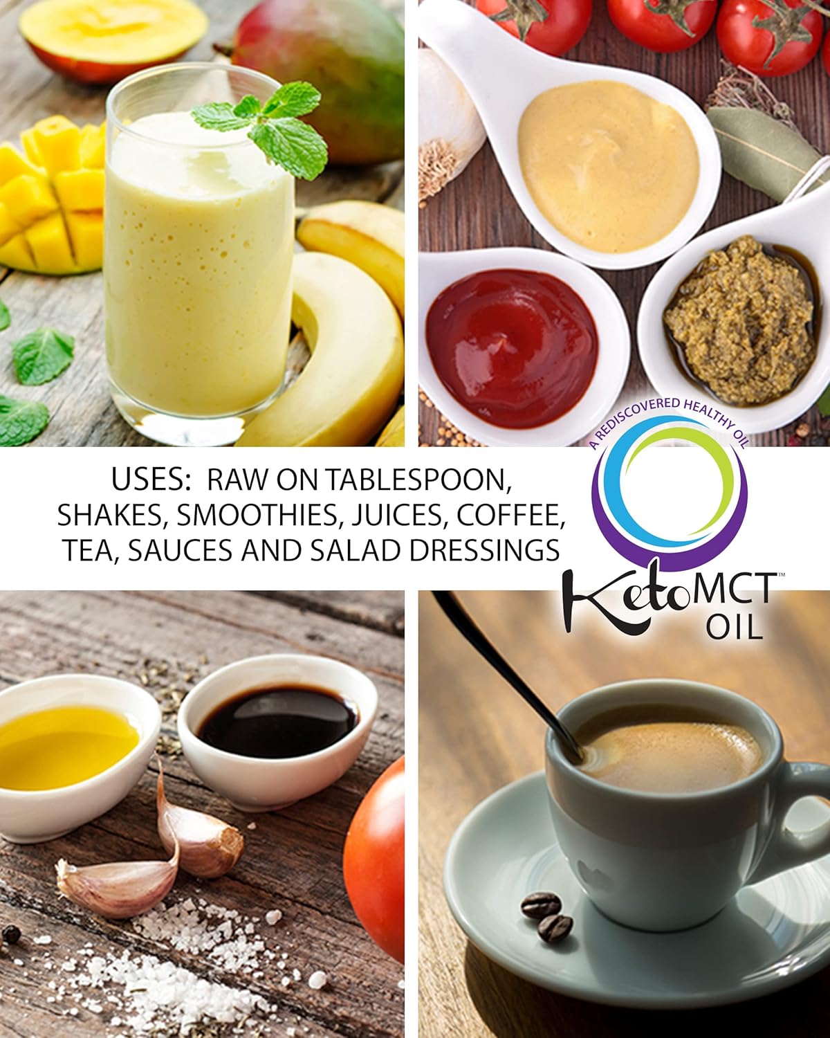 Keto-Friendly LIFESENSE C8 MCT Oil from Coconut Oil - Clinically Proven to Boost Ketone Production - Optimal Brain and Body Fuel - 32 oz USA-made by PhD Nutrition
