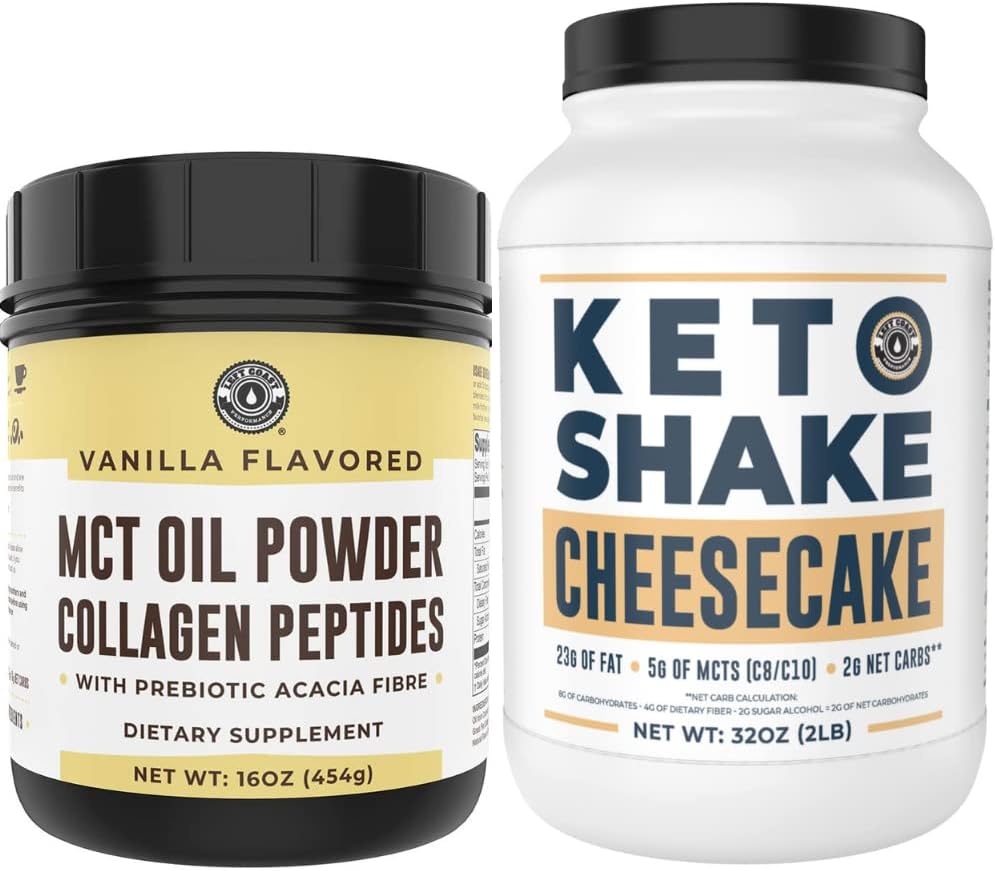 Keto MCT Powder with Collagen for Meal Replacement - Left Coast Performance Keto Cheesecake Flavor
