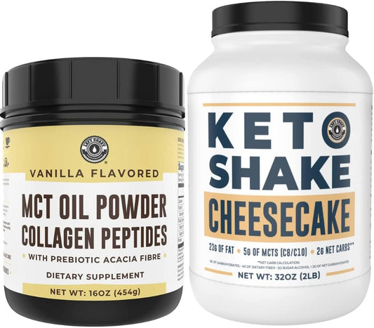 Keto MCT Powder with Collagen for Meal Replacement - Left Coast Performance Keto Cheesecake Flavor