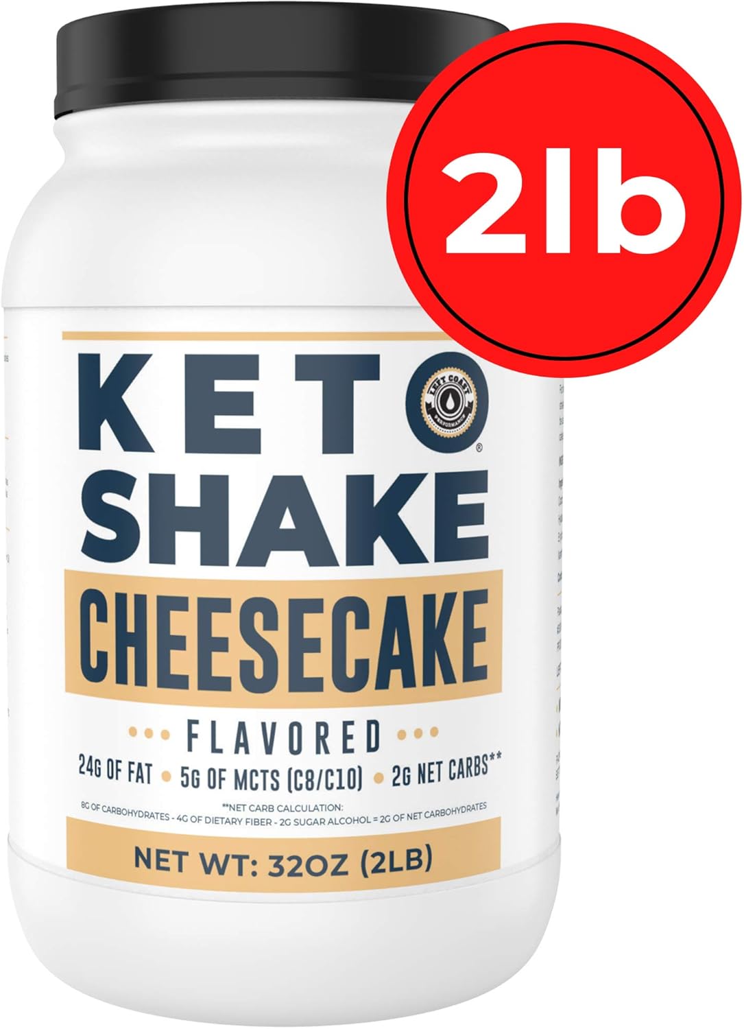 Keto MCT Powder with Collagen for Meal Replacement - Left Coast Performance Keto Cheesecake Flavor