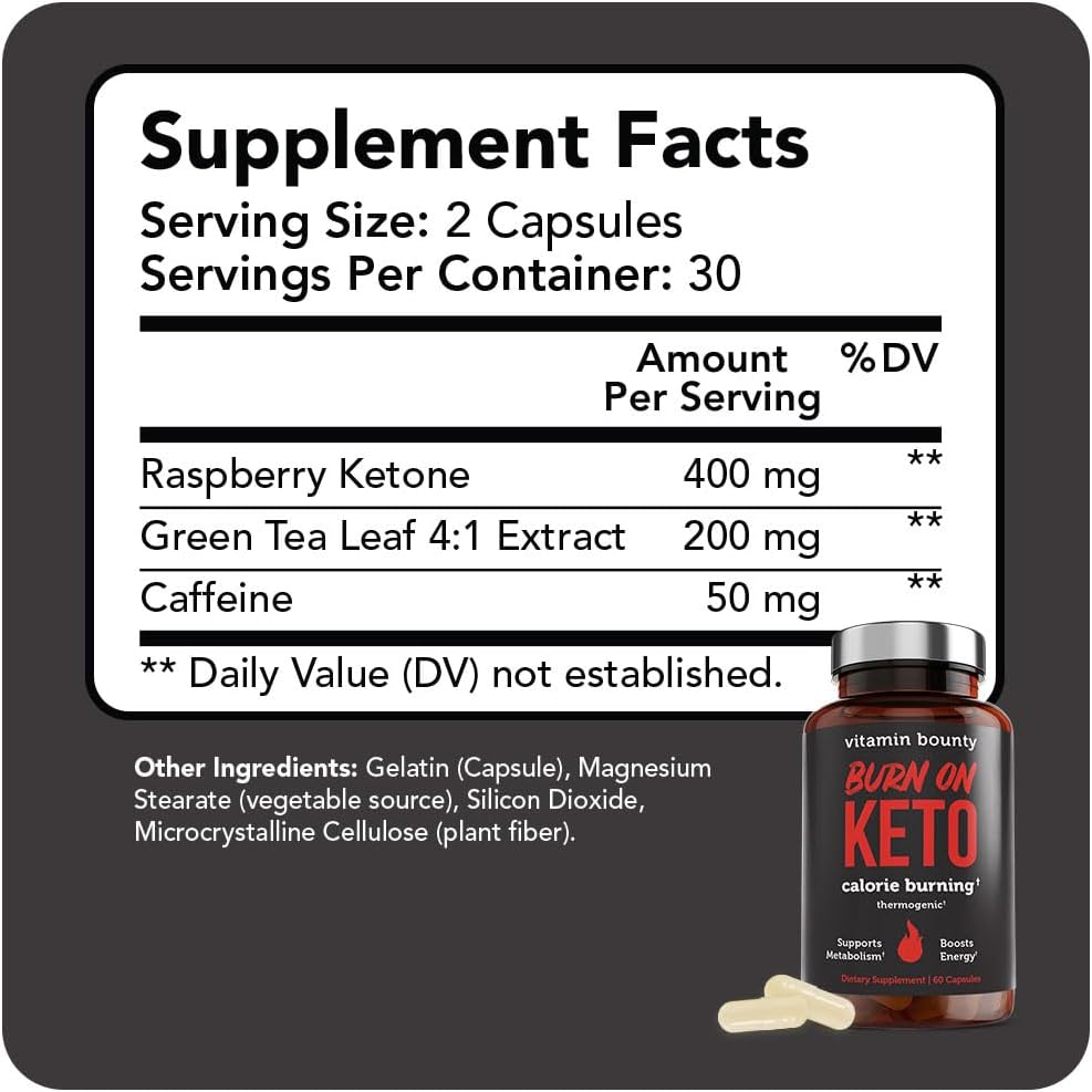 Keto Multivitamin with Magnesium, Potassium, MCT - Energy Boost, Cramp Relief, Nutrient Support - 60 Capsules