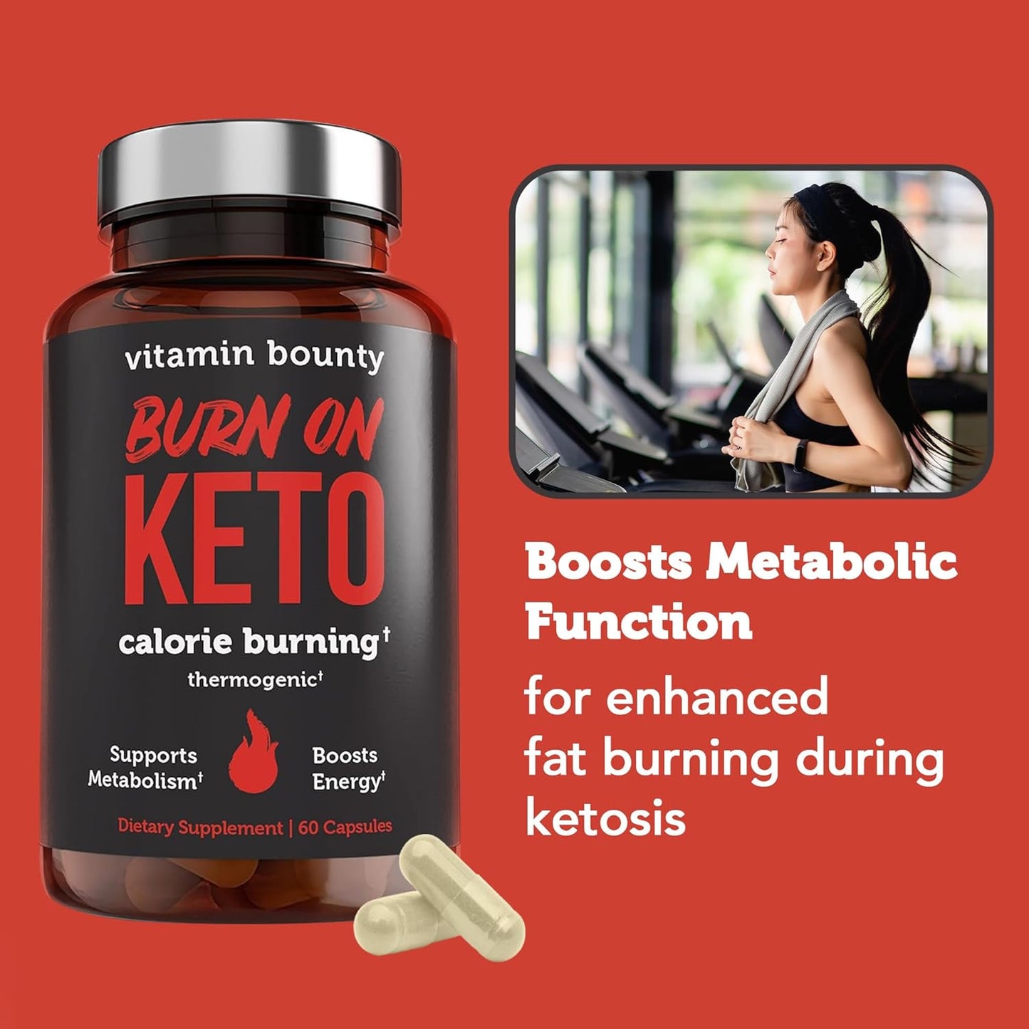Keto Multivitamin with Magnesium, Potassium, MCT - Energy Boost, Cramp Relief, Nutrient Support - 60 Capsules