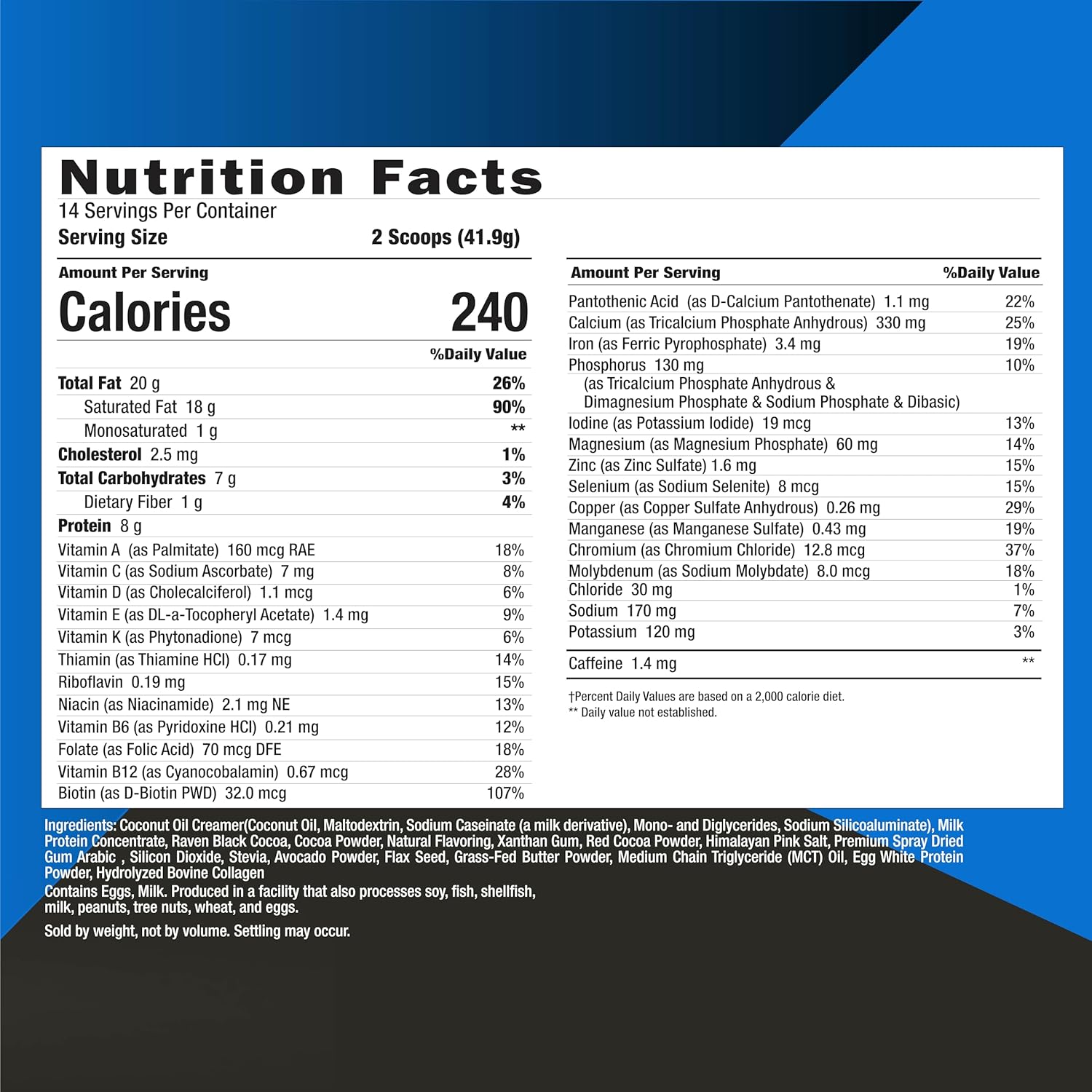 Keto Science Chocolate Ketogenic Meal Shake: High in MCTs, Protein, Collagen, Vitamins, and Minerals - Keto & Paleo Friendly for Slimming Formula (14 Servings, 20.49 Oz)