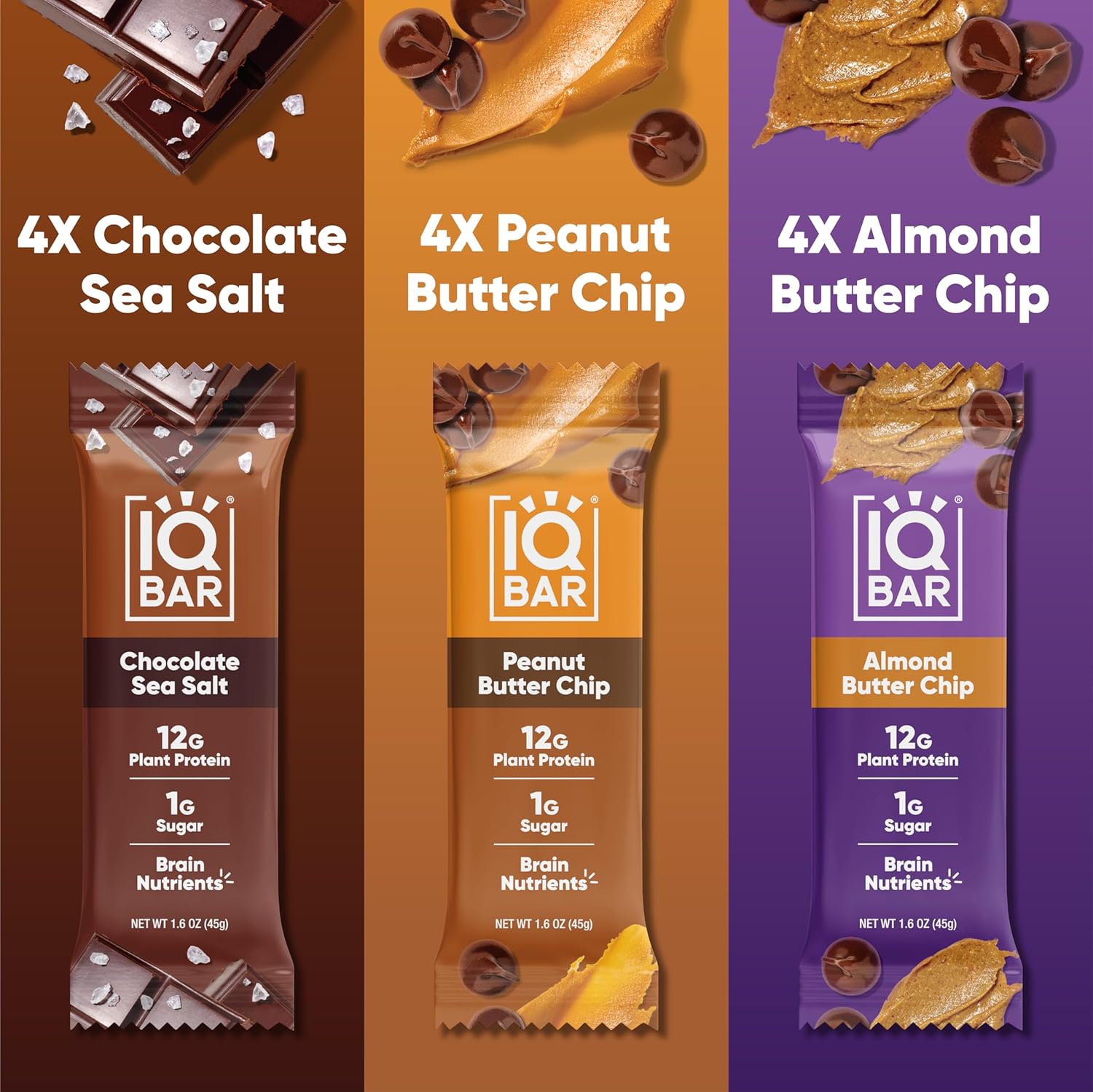 Keto Variety Pack: IQBAR Brain & Body Protein Bars + IQMIX Electrolyte Packets with Lions Mane - Low Carb, Vegan & Sugar Free