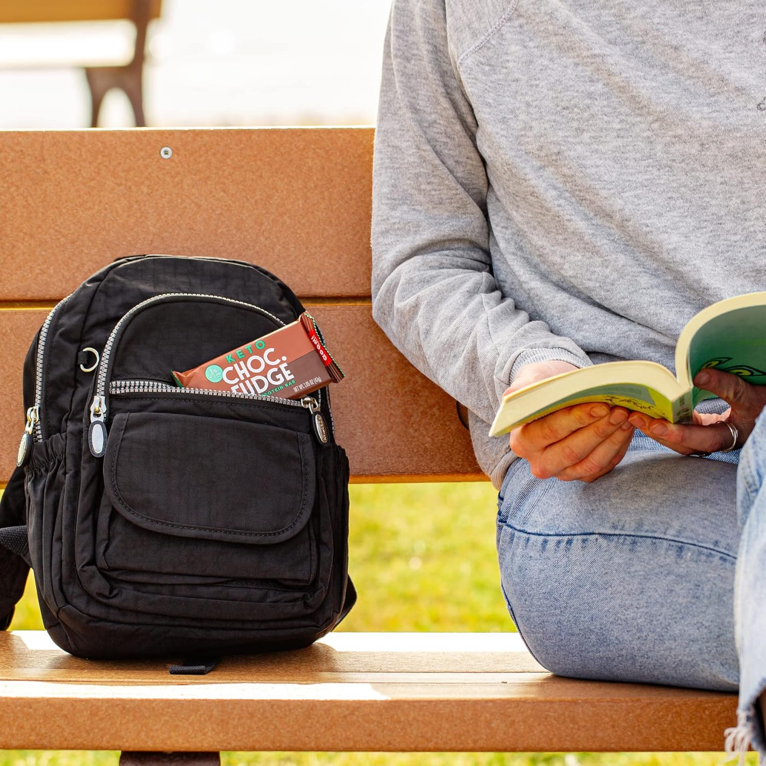 Keto Vegan Protein Bars, Chocolate Fudge Flavor, Gluten-Free and Low Carb Snack Bars - 11g Protein, 3g Net Carbs, 12 Bars