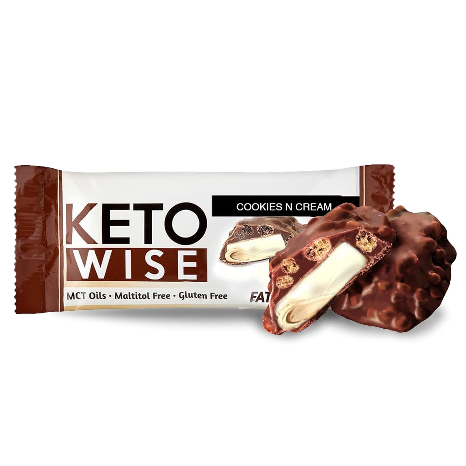 Keto Wise Cookies N Cream Fat Bombs - 16 Count Pack for Weight Loss Support