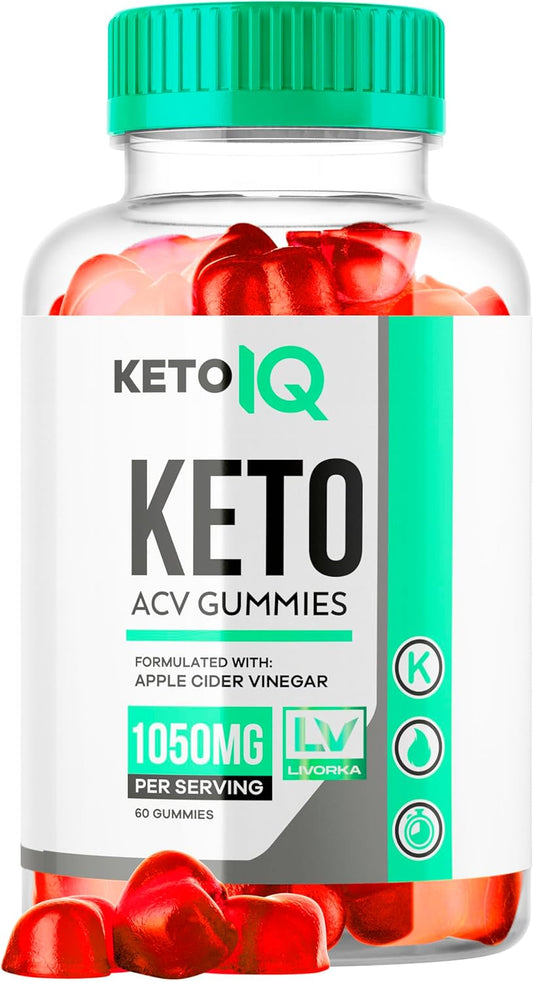 KetoIQ ACV Gummies - 60 Gummies for 1 Month Supply - Boost IQ & Keto Benefits