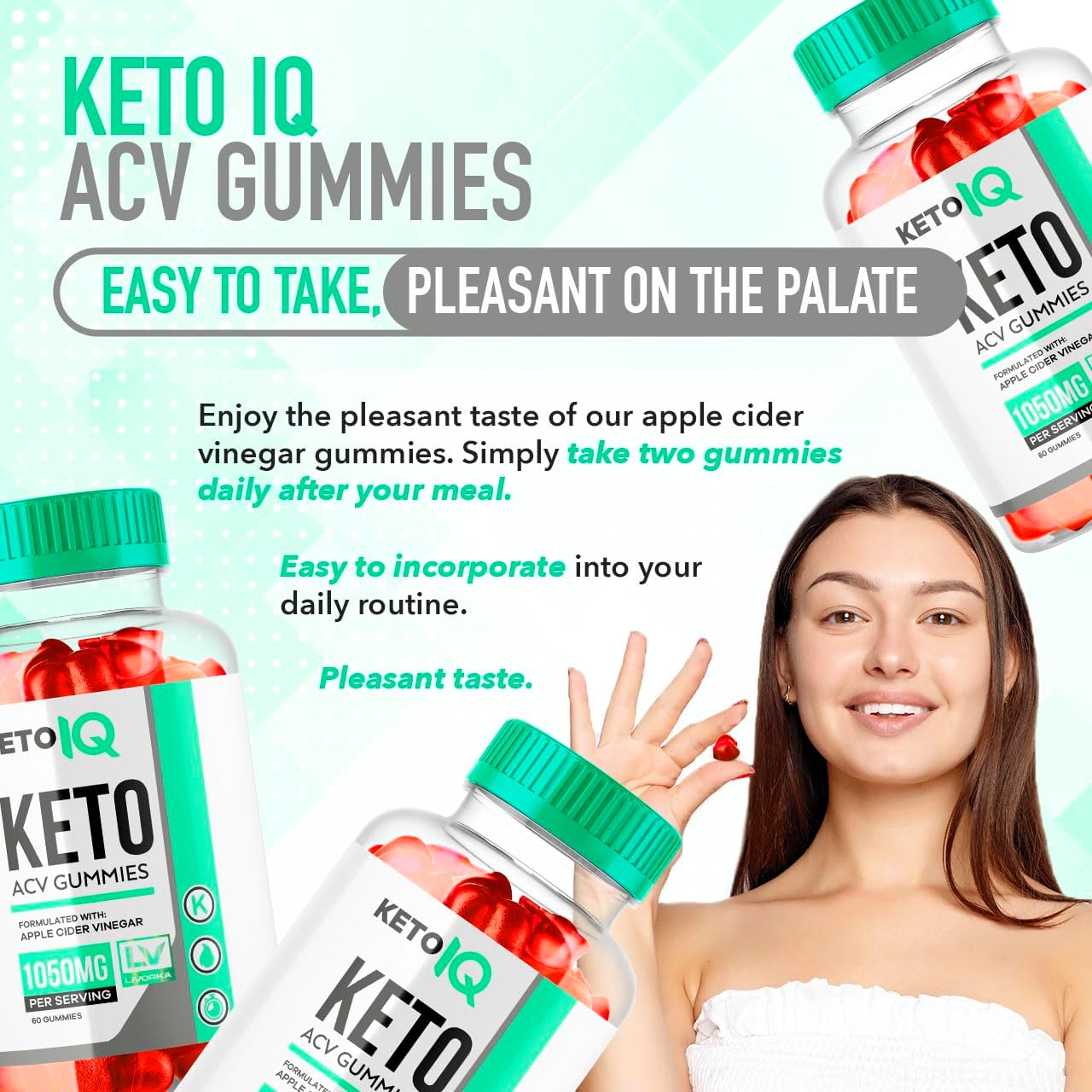 KetoIQ ACV Gummies - 60 Gummies for 1 Month Supply - Boost IQ & Keto Benefits