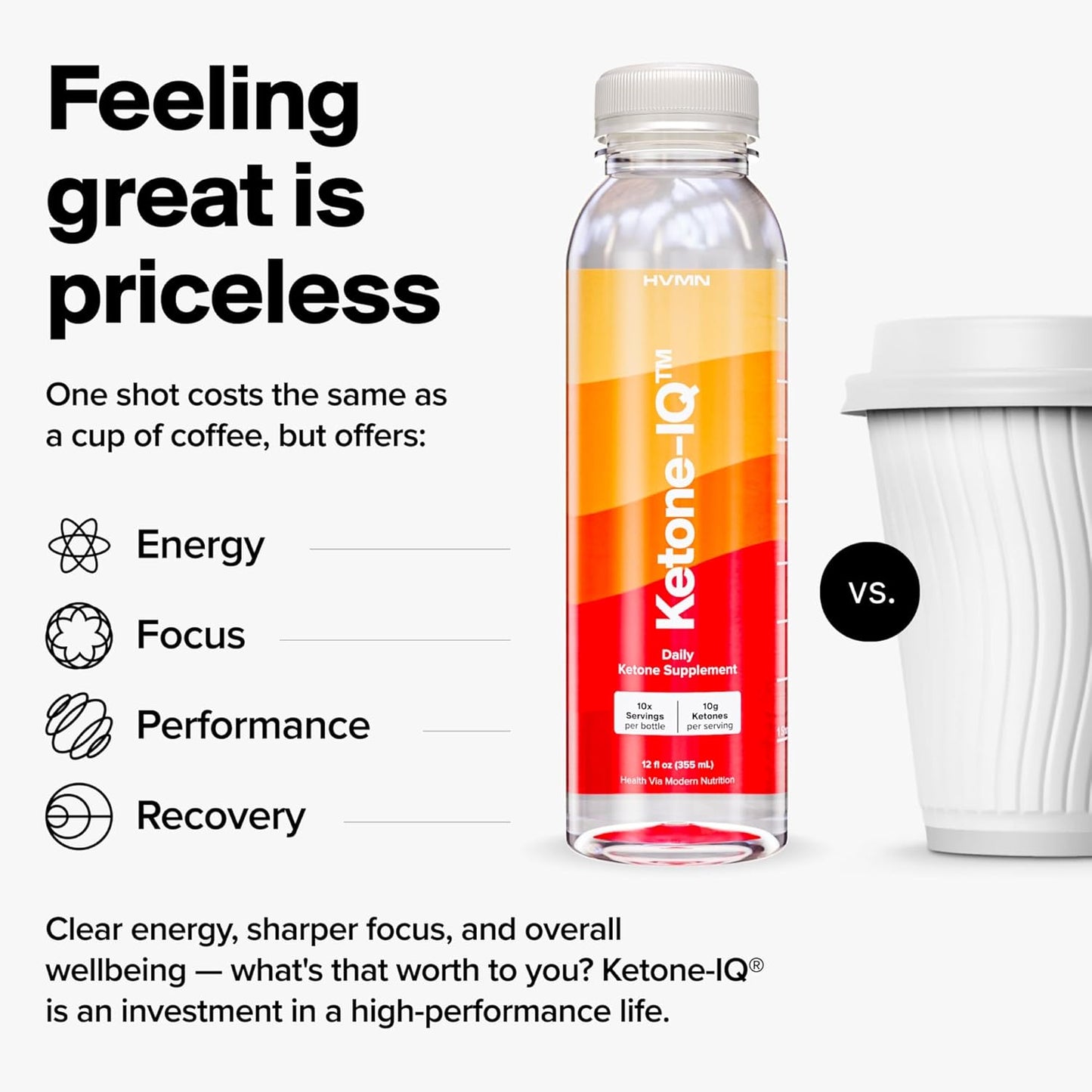 Ketone-IQ Drinkable Fuel - Zero Sugar, No Caffeine - 30 Servings to Boost Ketone Levels Fast. New & Improved Formula for 1 Month Supply