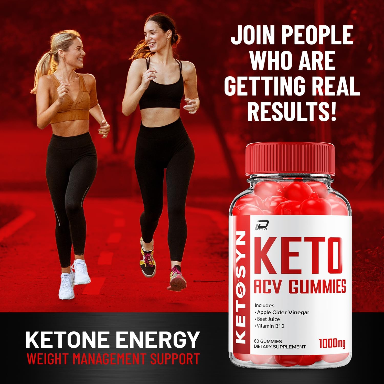 Ketosyn ACV Gummies Advanced Formula - Fast Acting Extra Strength with B12 (2 Pack - 120 Gummies)