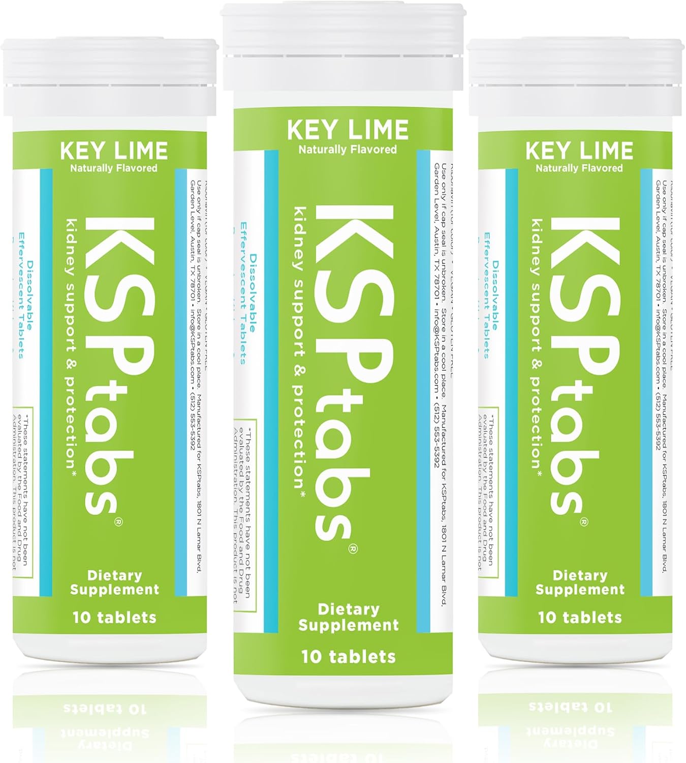 Key Lime KSPtabs: All Natural Hydration Supplement 3 Pack - Boost Health & Wellness
