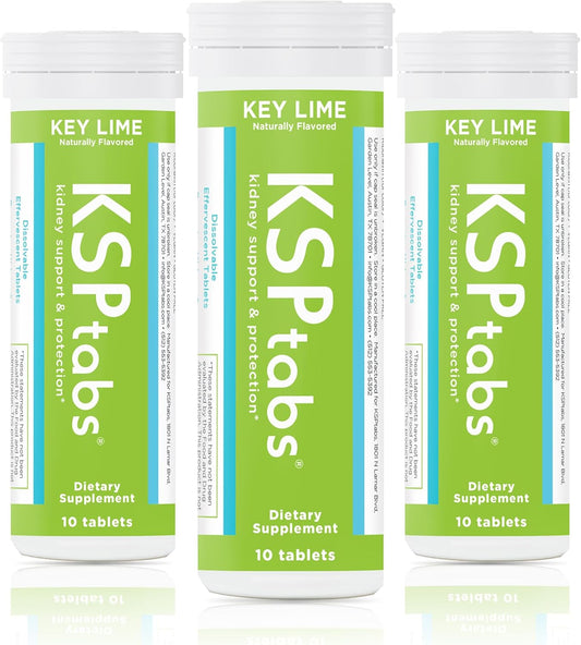 Key Lime KSPtabs: All Natural Hydration Supplement 3 Pack - Boost Health & Wellness