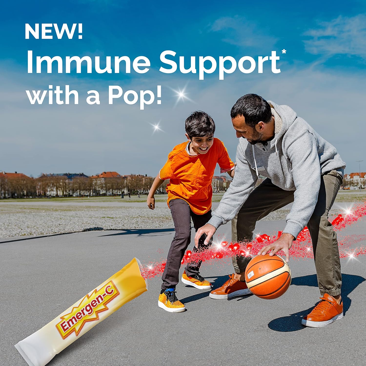 Kid-Friendly Immune Support Crystals with Vitamin C, B Vitamins, Zinc, and Manganese - 28 Packets