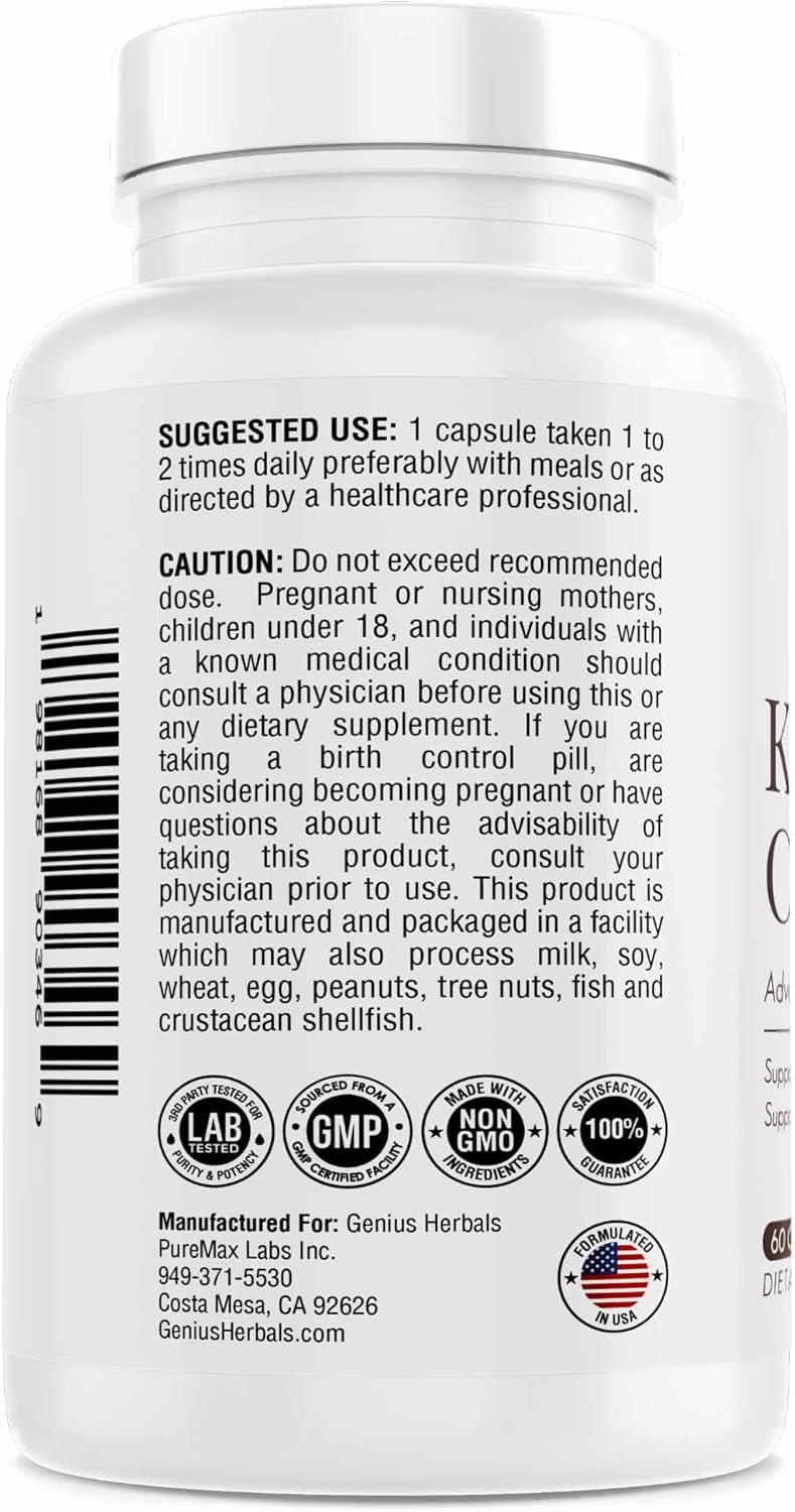 Kidney Cleanse Advanced Formula with Cranberry Extract - Detox & Cleanse for Kidney, Urinary Tract, Bladder - 60 Capsules