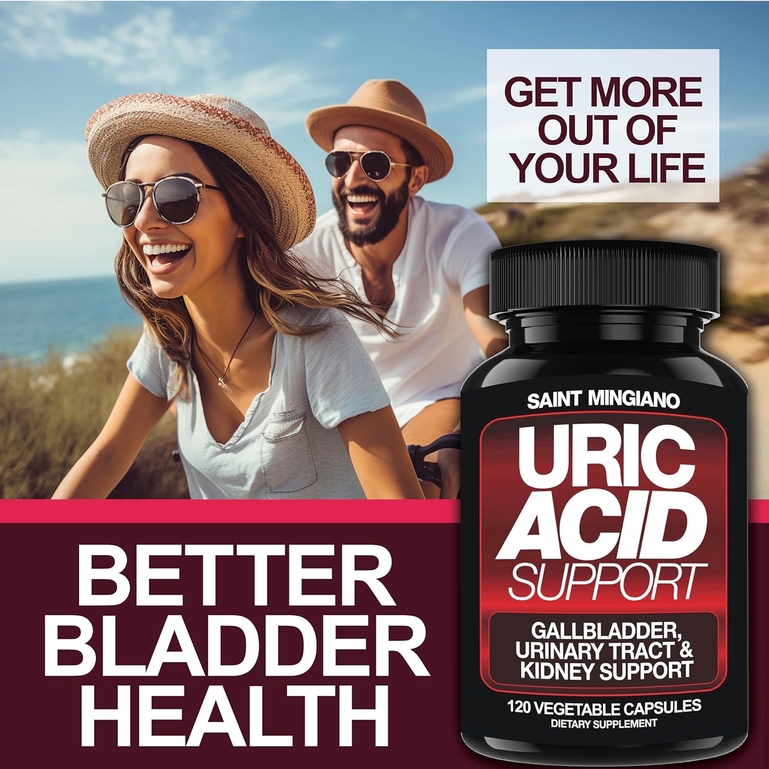 Kidney Support Cleanse Detox & Repair with Uric Acid Support - Complete Gallbladder, Urinary Tract & Kidney Health for Men and Women