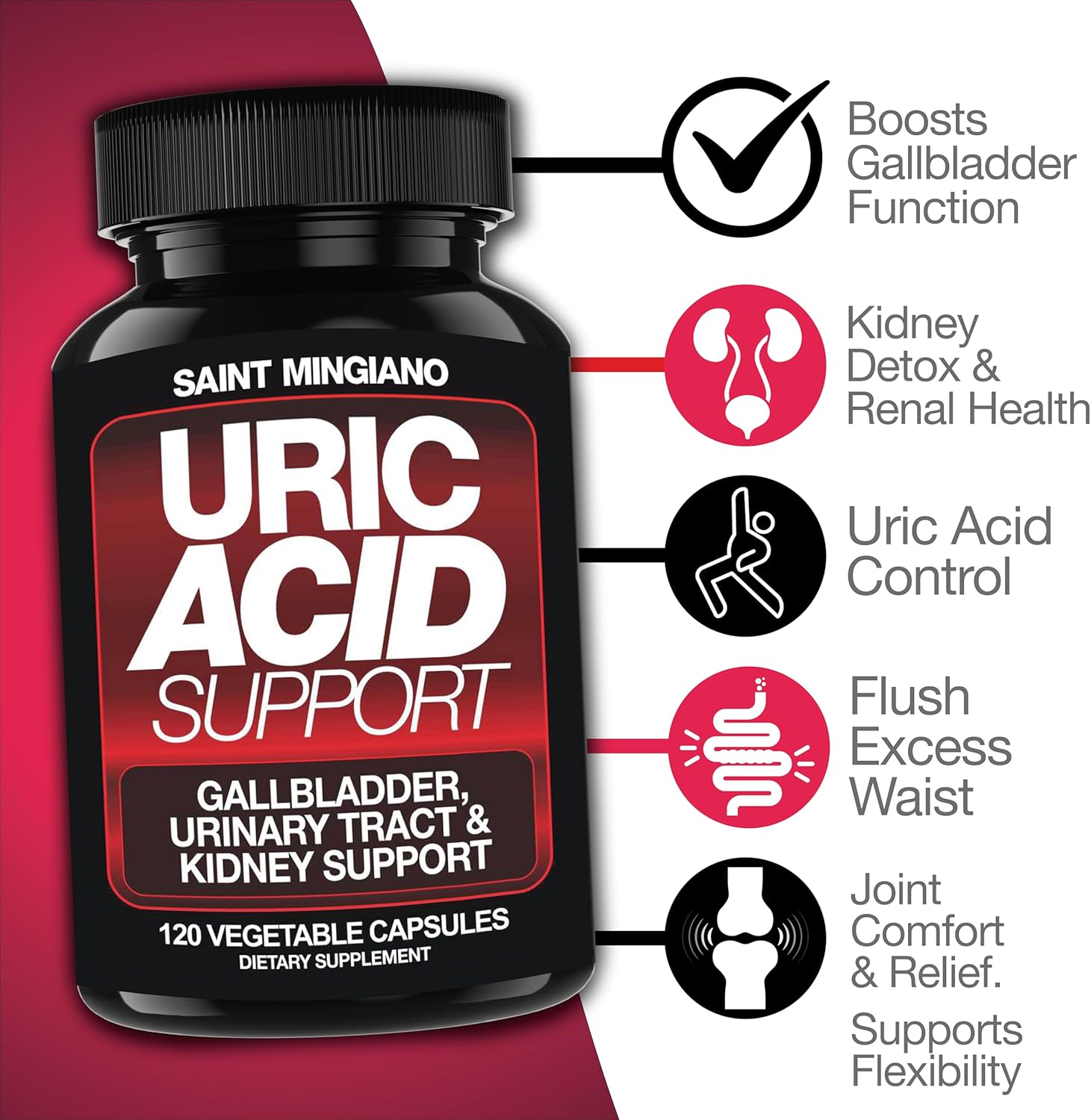 Kidney Support Cleanse Detox & Repair with Uric Acid Support - Complete Gallbladder, Urinary Tract & Kidney Health for Men and Women