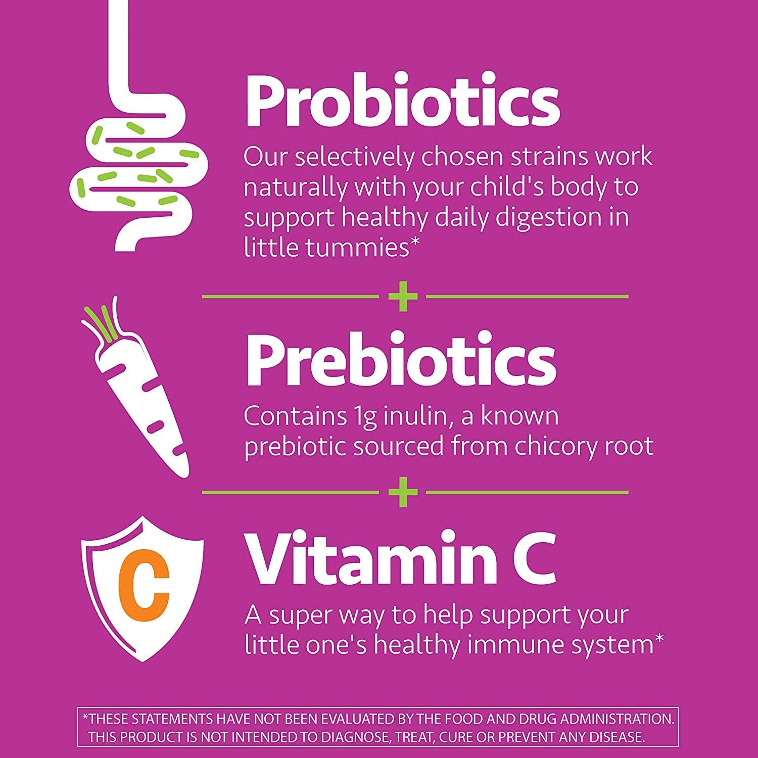 Kids and Adult Probiotic Gummies Bundle: Digestive and Immune Support with Prebiotics, Vitamin C, Men, Women (90 Count)