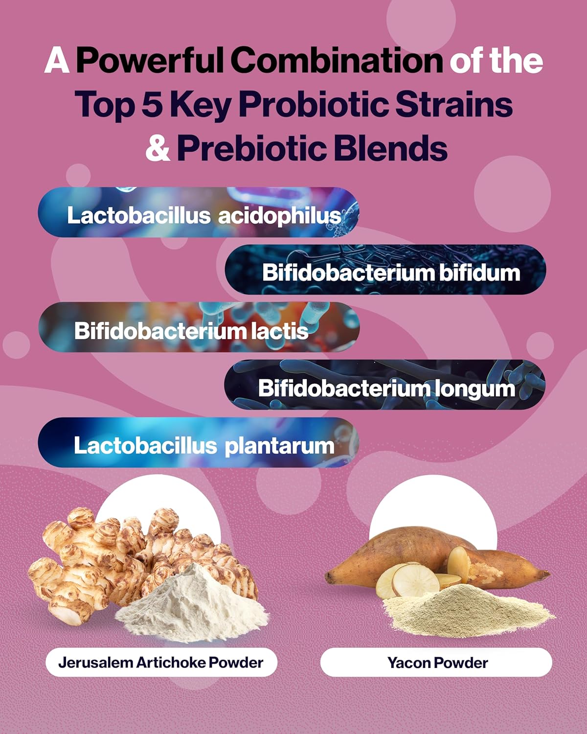 Kids Berry Probiotic & Prebiotic Powder Supplement - 5 Billion CFUs, 5 Strains - Gut & Immune Support - 2oz