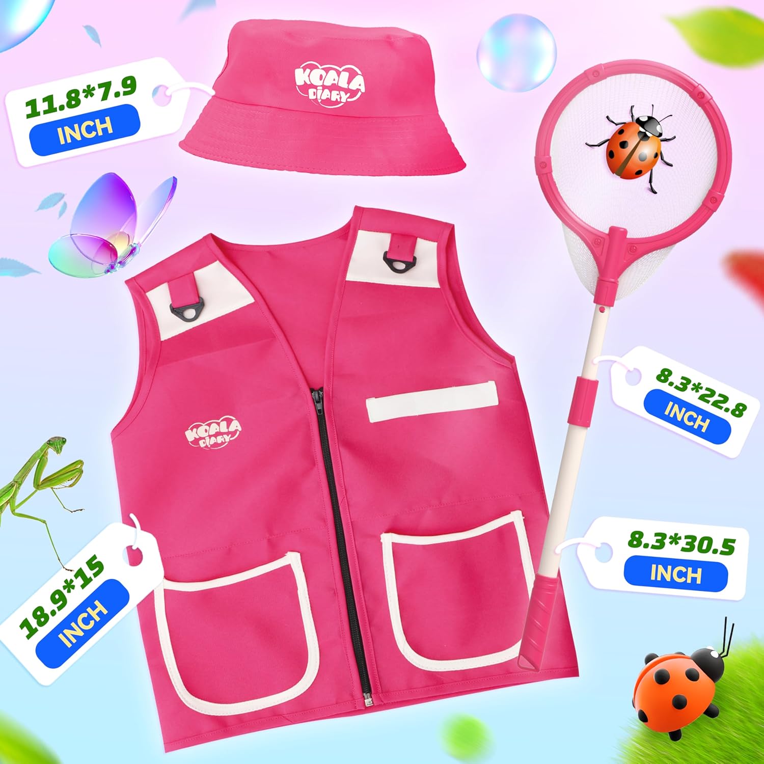 Kids Bug Catcher Kit: 28 Piece Kids Explorer Set for Outdoor Adventure - Nature Exploration Toys for Kids 3+ Years Old