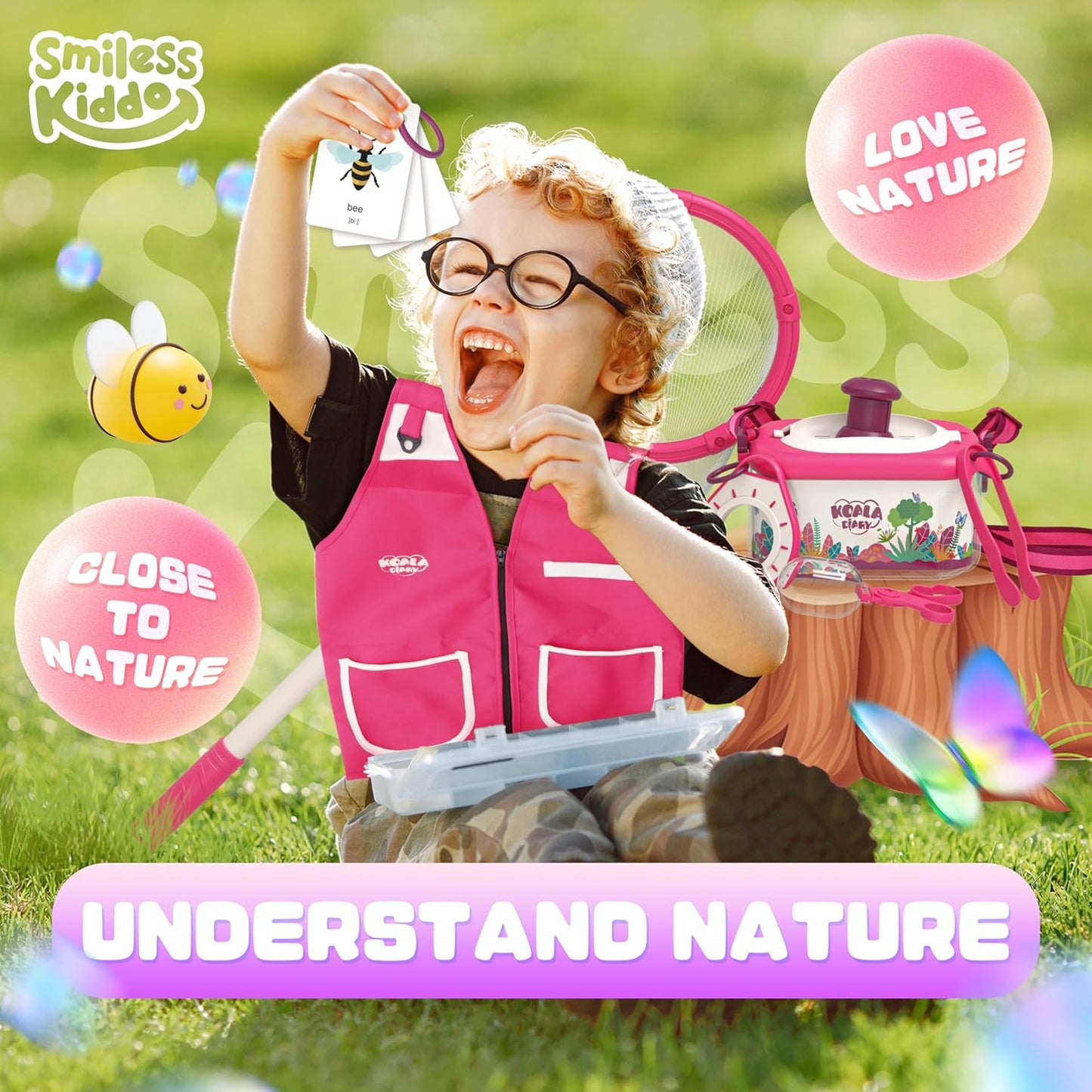 Kids Bug Catcher Kit: 28 Piece Kids Explorer Set for Outdoor Adventure - Nature Exploration Toys for Kids 3+ Years Old