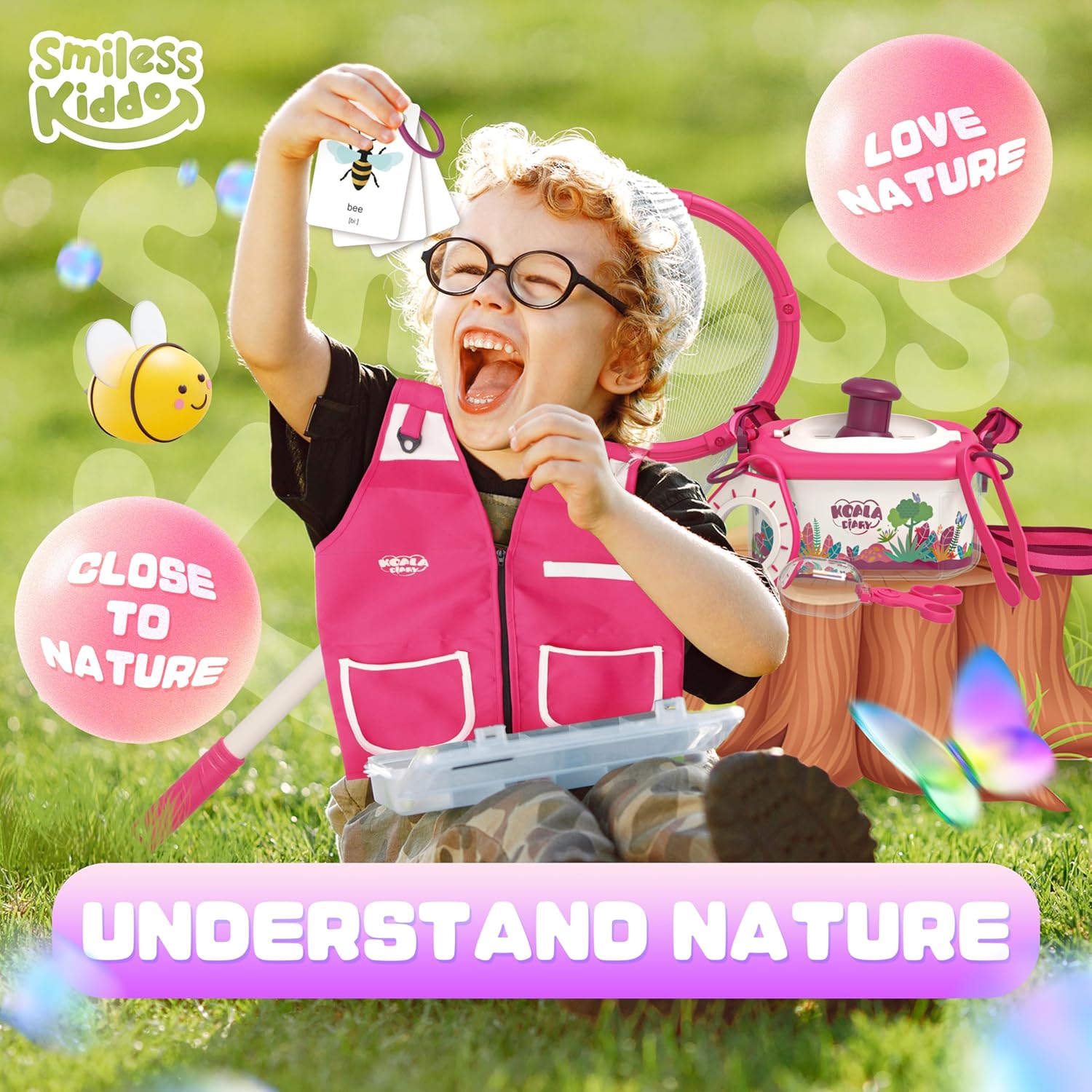 Kids Bug Catcher Kit: 28 Piece Kids Explorer Set for Outdoor Adventure - Nature Exploration Toys for Kids 3+ Years Old