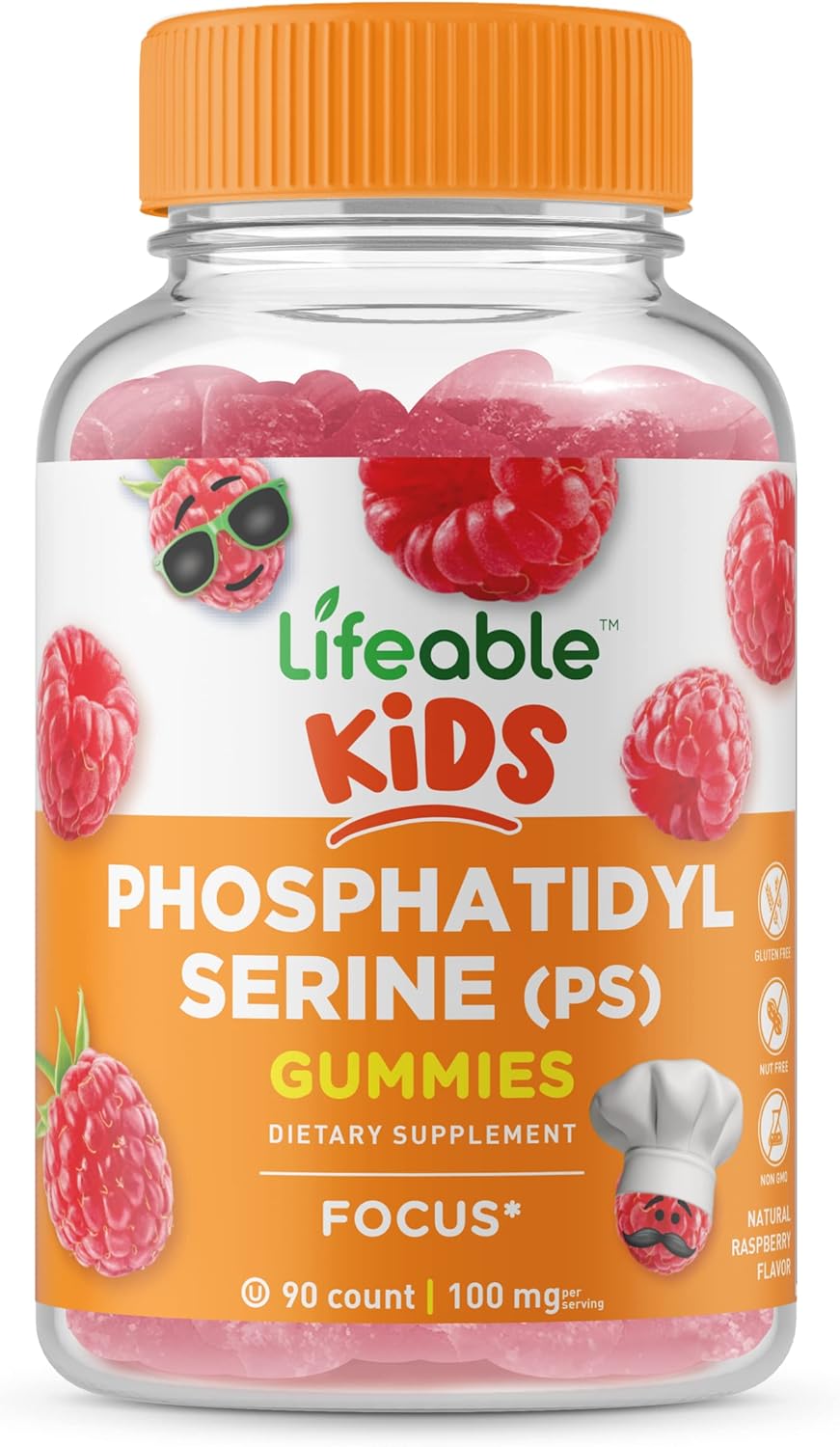 Kids Bundle: Zinc 25mg + Phosphatidylserine Gummies - Tasty Vitamin Supplement, Gluten & GMO Free