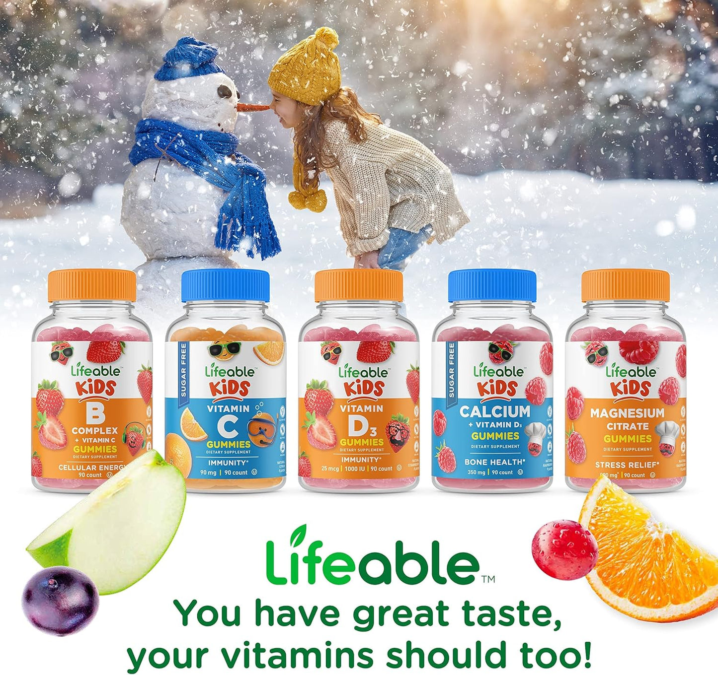 Kids Bundle: Zinc 25mg + Phosphatidylserine Gummies - Tasty Vitamin Supplement, Gluten & GMO Free