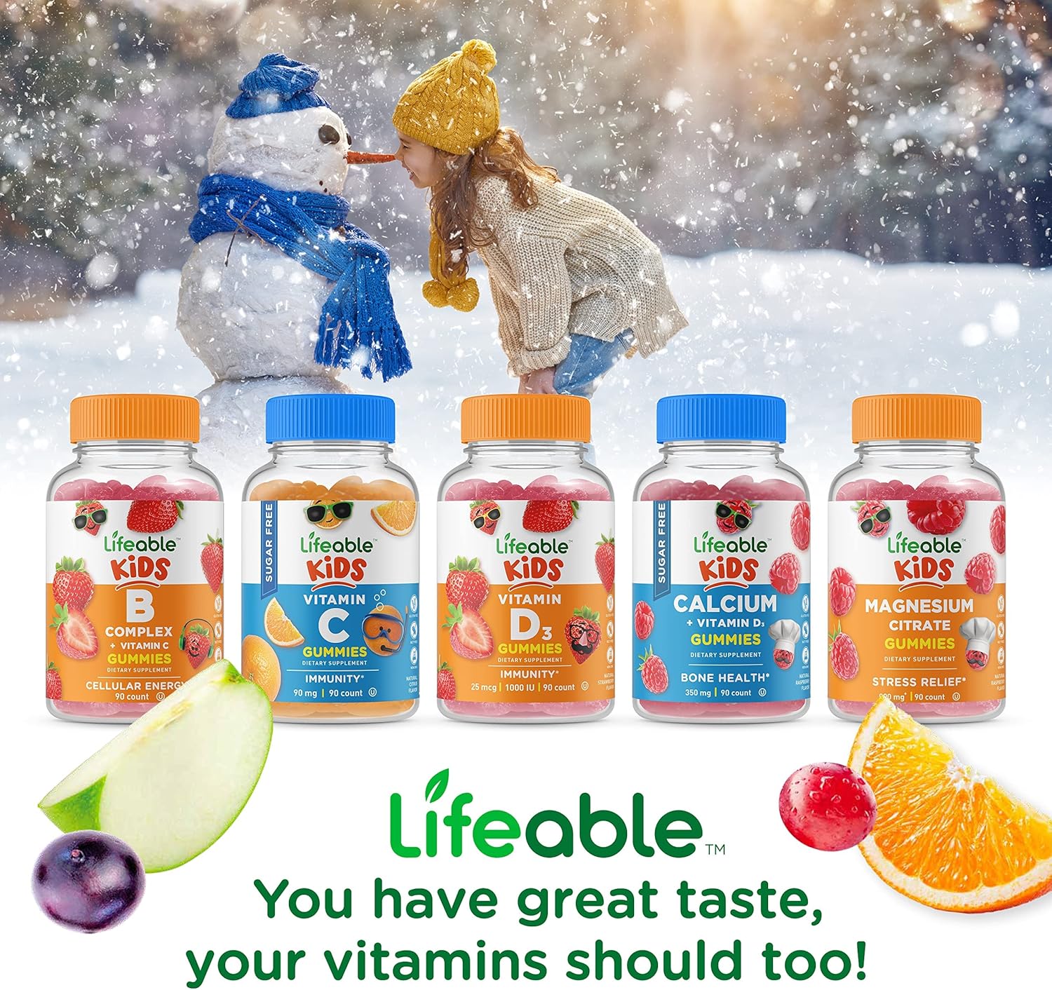 Kids Bundle: Zinc 25mg + Phosphatidylserine Gummies - Tasty Vitamin Supplement, Gluten & GMO Free