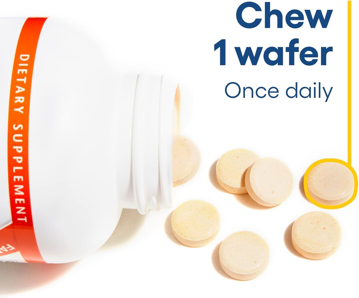 Kids Chewable Vitamin C 500mg, Tangy Orange, Immune Support for Bones, Teeth & Gums, 180 Count