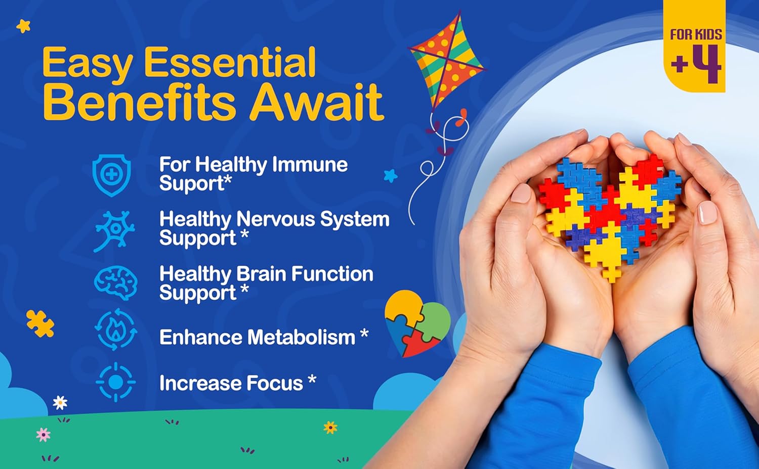 Kid's Glutathione with NAD Spray - 60 Servings for Immune Support, Energy Boost, & Brain Health