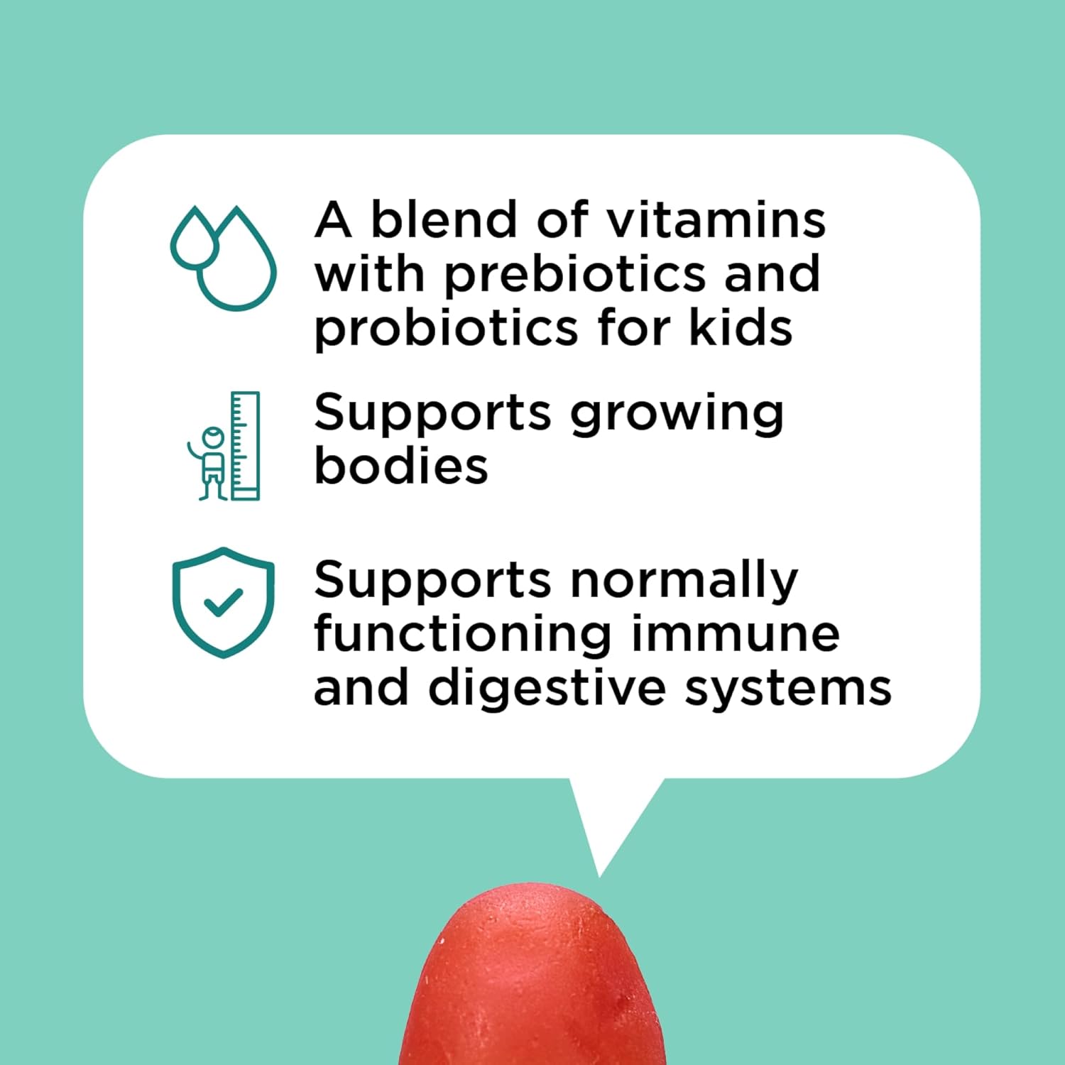 Kids Gummy Multivitamin with Probiotics & Prebiotics, Tropical Fruit Flavor - 60 Count - Ages 4+