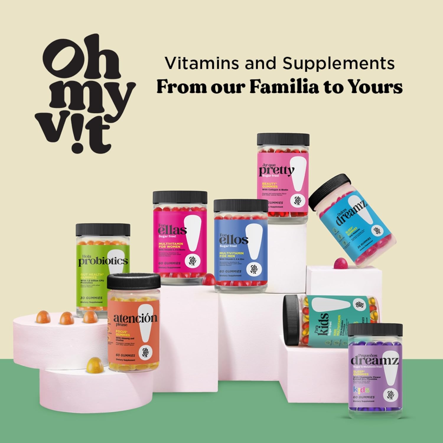 Kids Gummy Multivitamin with Probiotics & Prebiotics, Tropical Fruit Flavor - 60 Count - Ages 4+