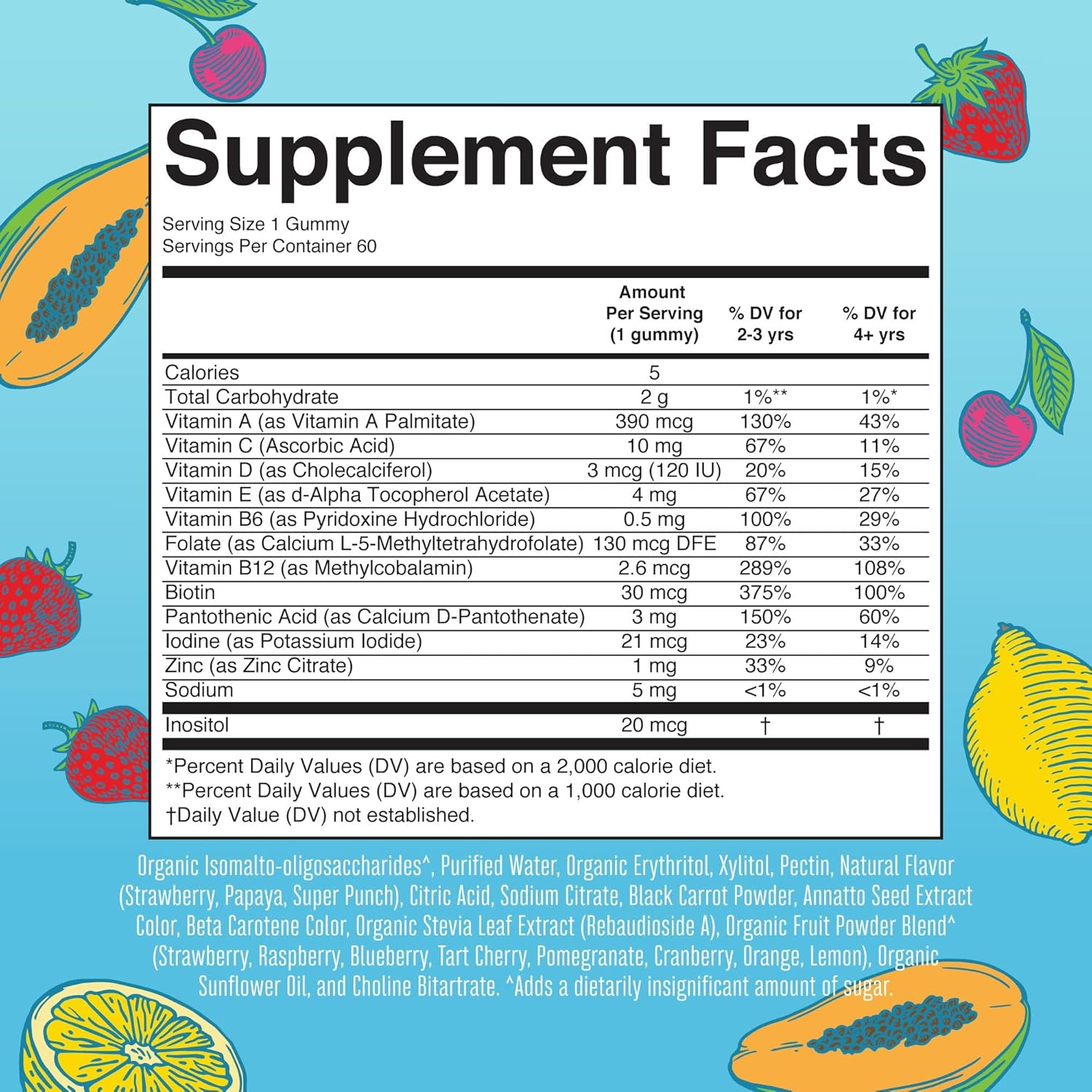 Kids' Immune Support Gummies: Multivitamin, Probiotic, Magnesium Calm, Vitamin C | Vegan, Non-GMO, Gluten Free | Clean Label Project Verified®