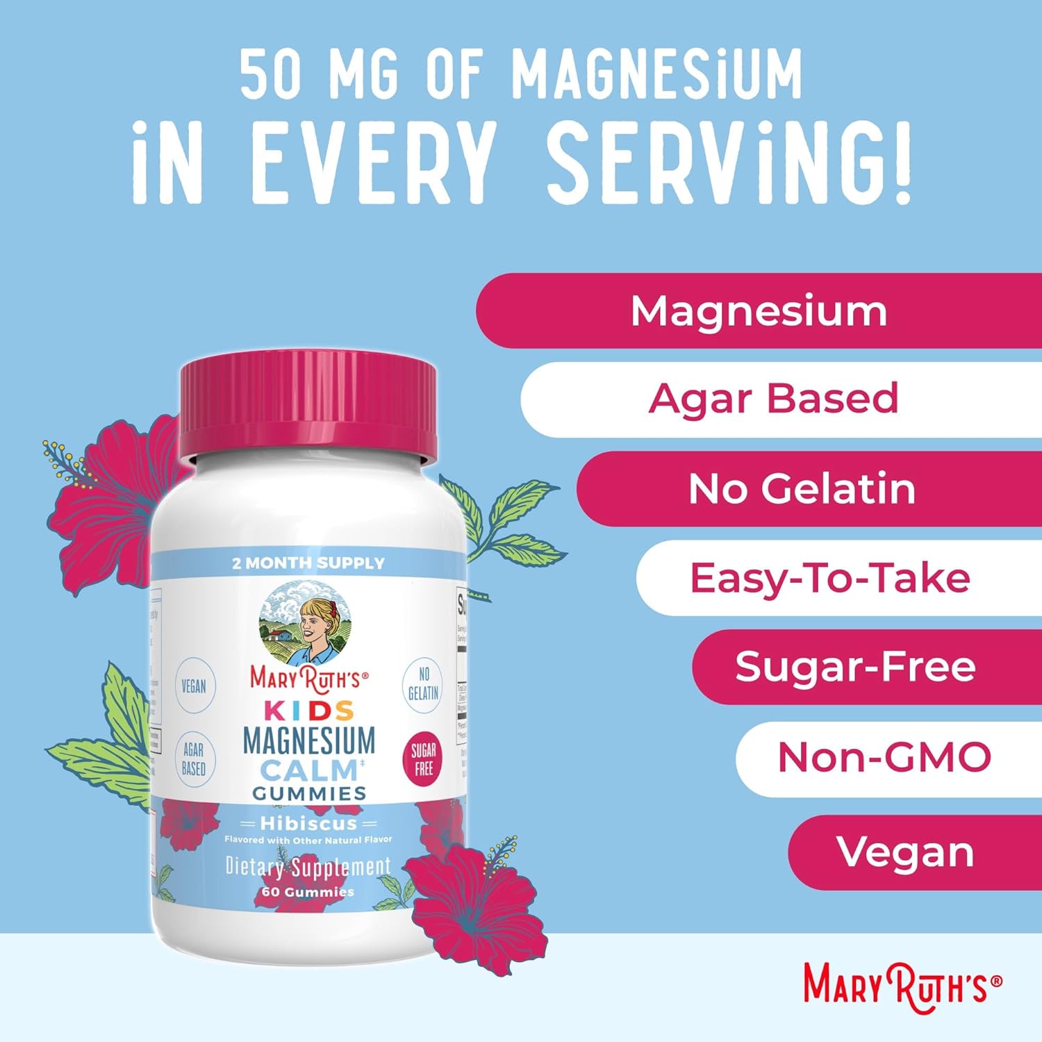 Kids' Immune Support Gummies: Multivitamin, Probiotic, Magnesium Calm, Vitamin C | Vegan, Non-GMO, Gluten Free | Clean Label Project Verified®