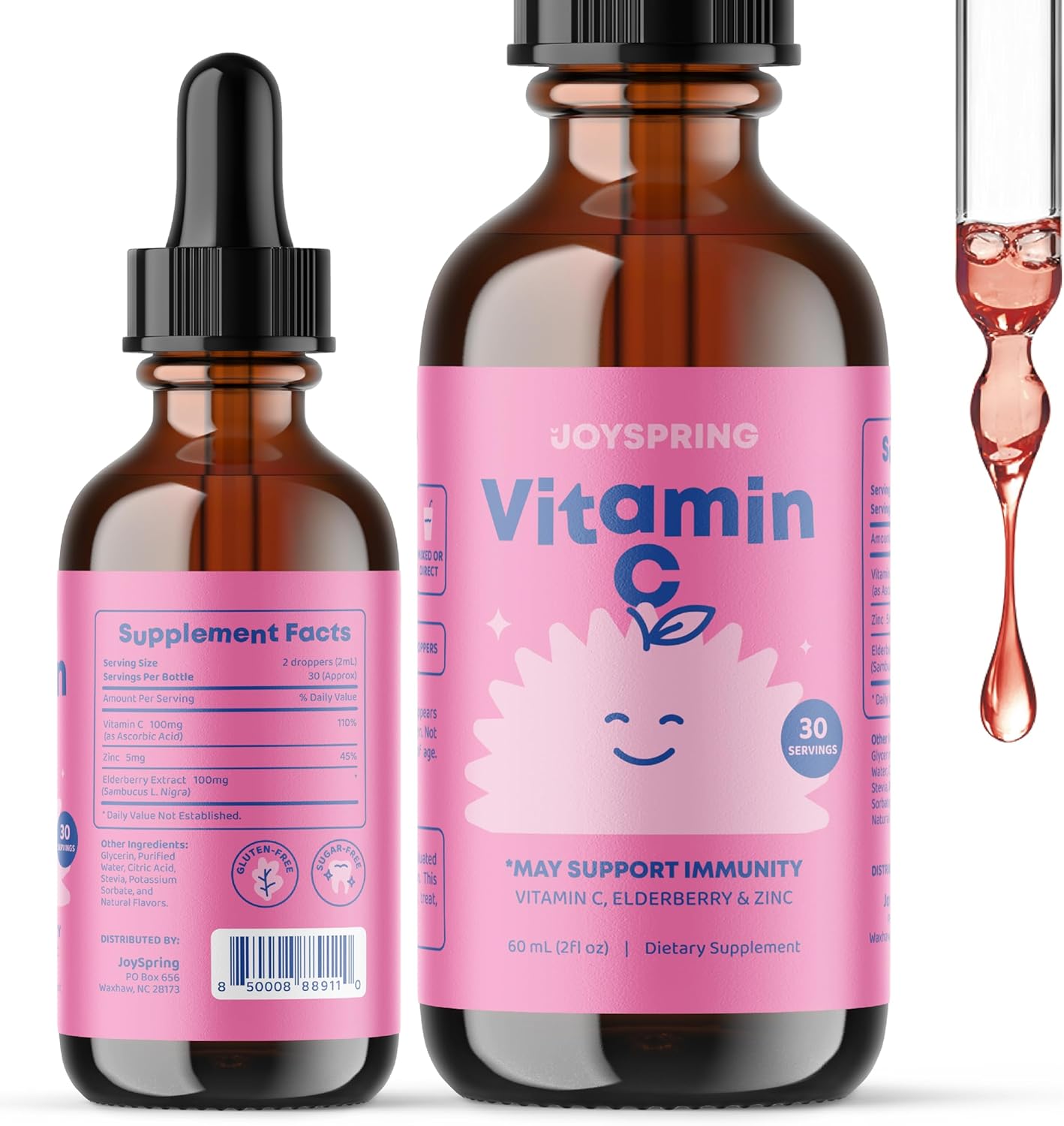 Kids Liquid Multivitamin & Mineral Bundle - Non-Alcoholic & Sugar-Free | Immunity Support | Vegan & Vegetarian Formula by JoySpring