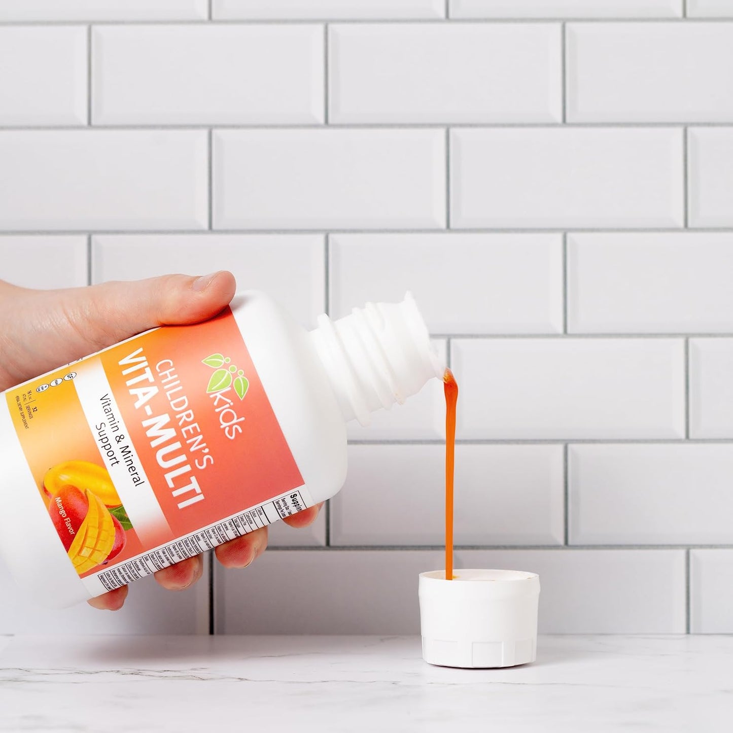 Kids Liquid Multivitamin Supplement with Fruits, Greens, & Lutein - Mountain Meadow Herbs Children's Vita-Multi (16 oz.)