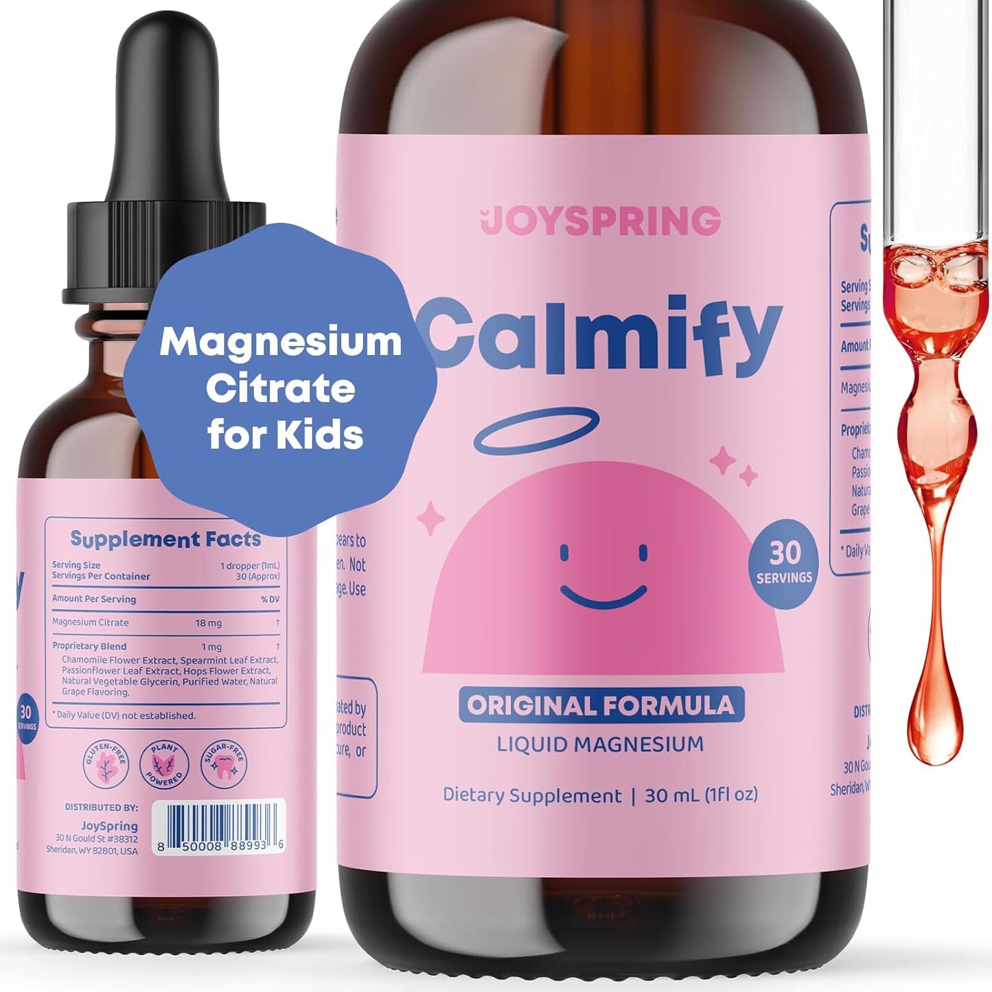 Kids Liquid Multivitamin with Magnesium Citrate Drops by JoySpring - Essential Nutrients for Children's Health