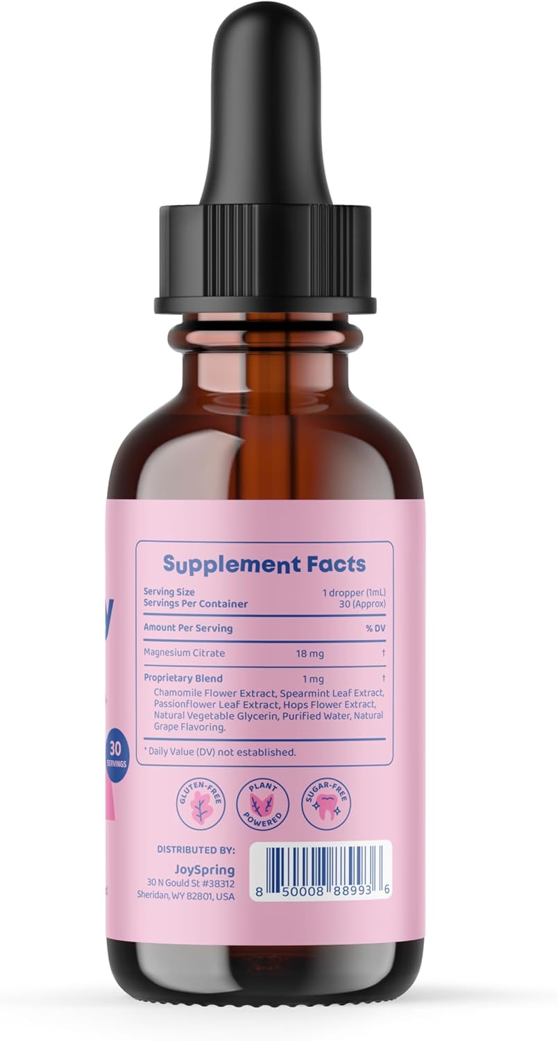 Kids Liquid Multivitamin with Magnesium Citrate Drops by JoySpring - Essential Nutrients for Children's Health