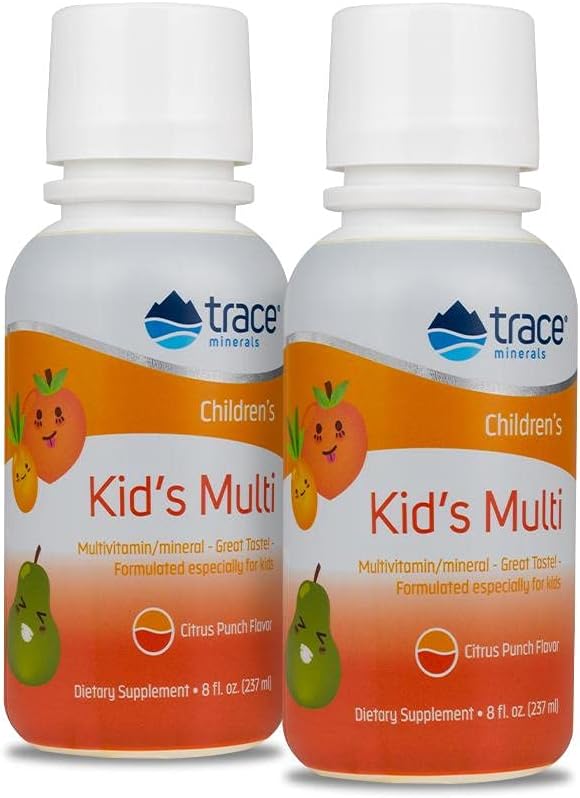 Kid's Liquid Multivitamin with Trace Minerals, Vitamin C, Zinc | Supports Healthy Bones & Immunity | Natural Citrus Flavor | 96 Servings, 8 fl oz (2 Pack)