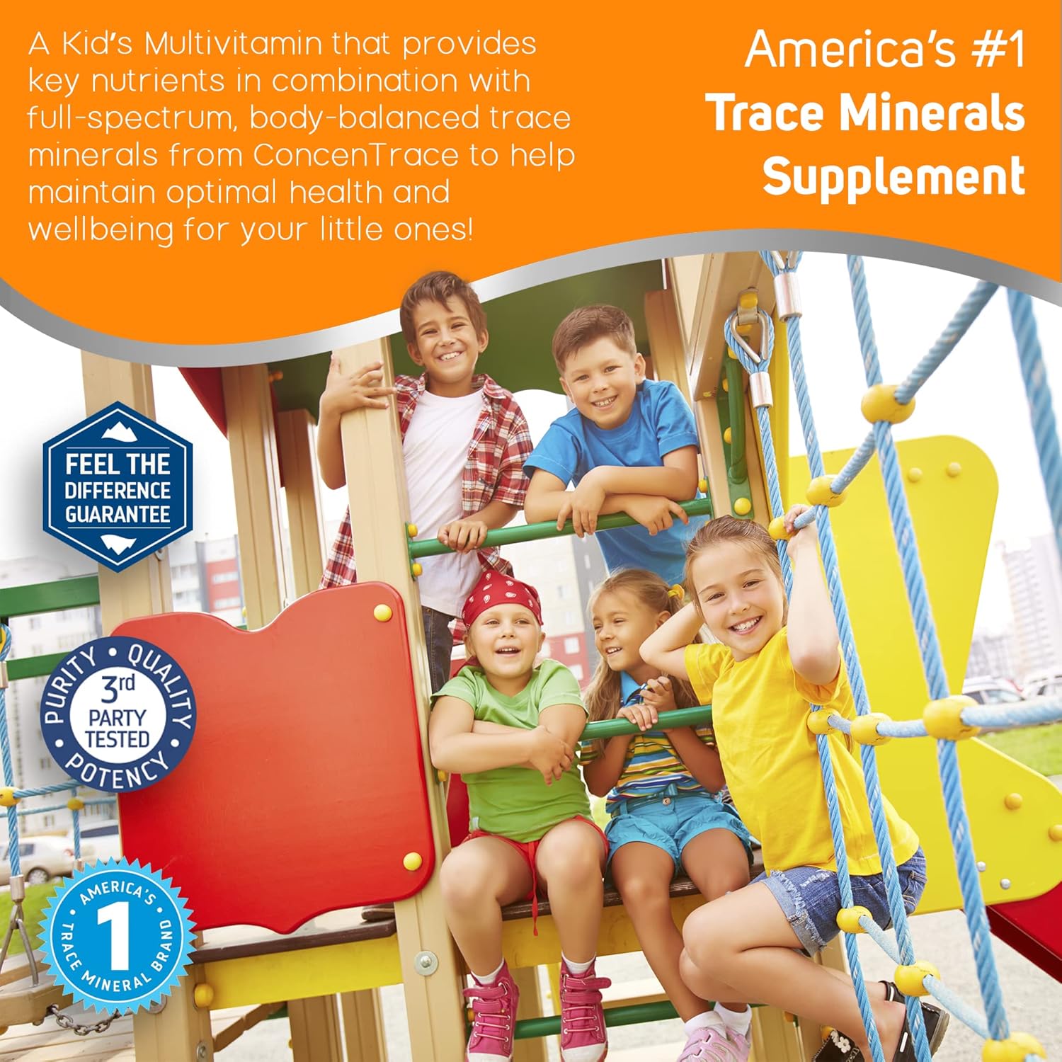 Kid's Liquid Multivitamin with Trace Minerals, Vitamin C, Zinc | Supports Healthy Bones & Immunity | Natural Citrus Flavor | 96 Servings, 8 fl oz (2 Pack)