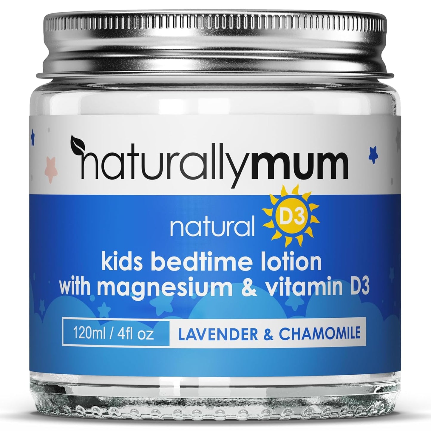 Kids Magnesium Bedtime Lotion with Vitamin D | Sleep Support for Children | Heart, Bone, Nerve, Gut, Muscle Health | Lavender & Chamomile 4.2 fl oz