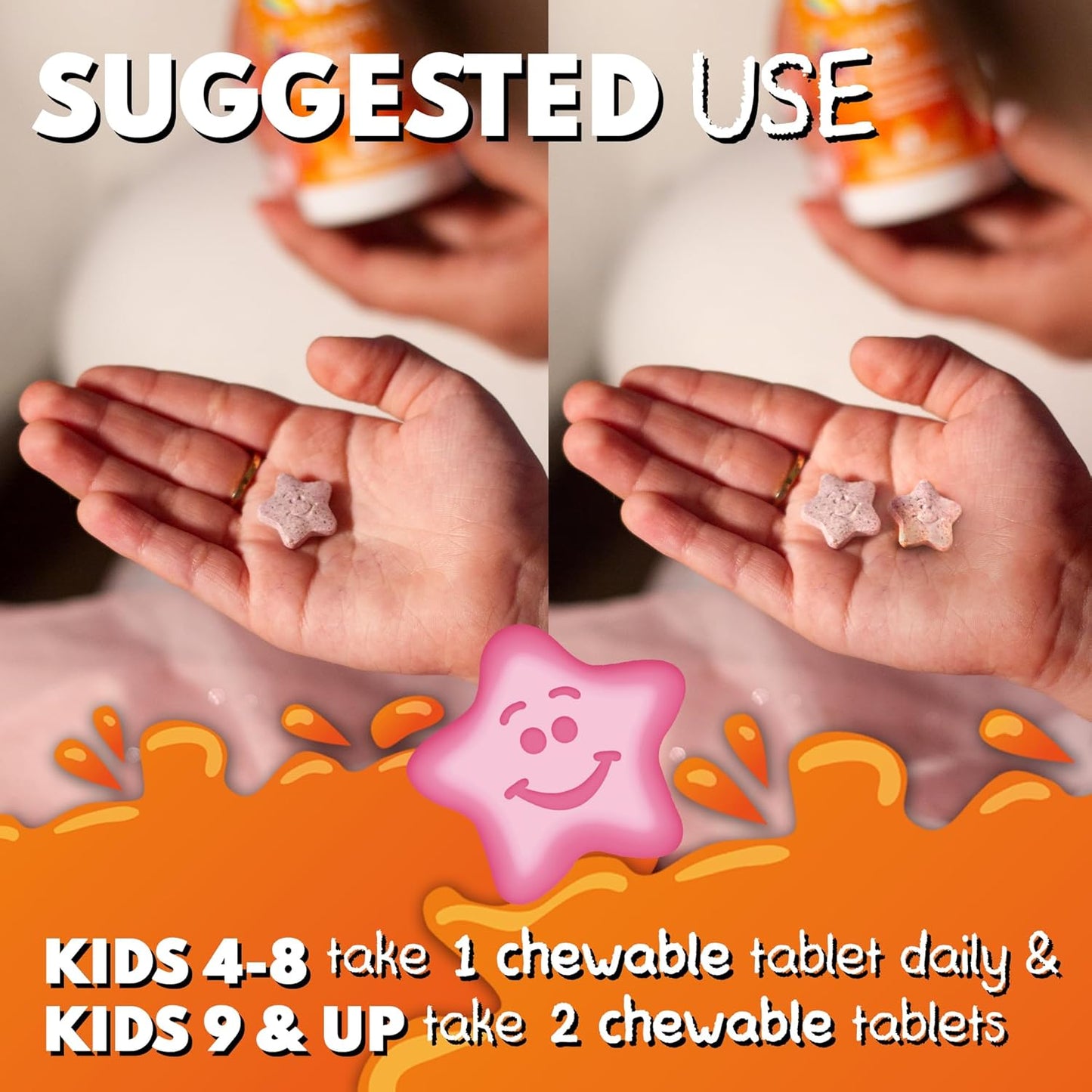 Kids Magnesium Chewable Tablets | Magnesium Glycinate, Citrate & Taurate with Vitamin B6, D & C | Calm, Relaxation & Focus Support | Sugar-Free & Non-GMO | 60 Tablets