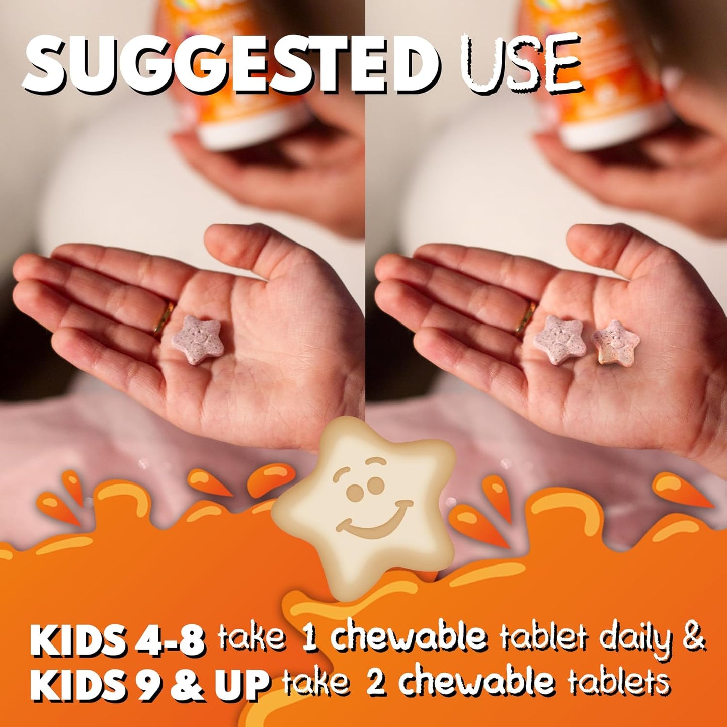 Kids Magnesium Chewable Tablets | Promotes Calm, Relaxation & Focus | Magnesium Glycinate, Citrate & Taurate | With Vitamin B6, D & C | Vanilla Flavor | Non-GMO & Sugar-Free | 60 Count