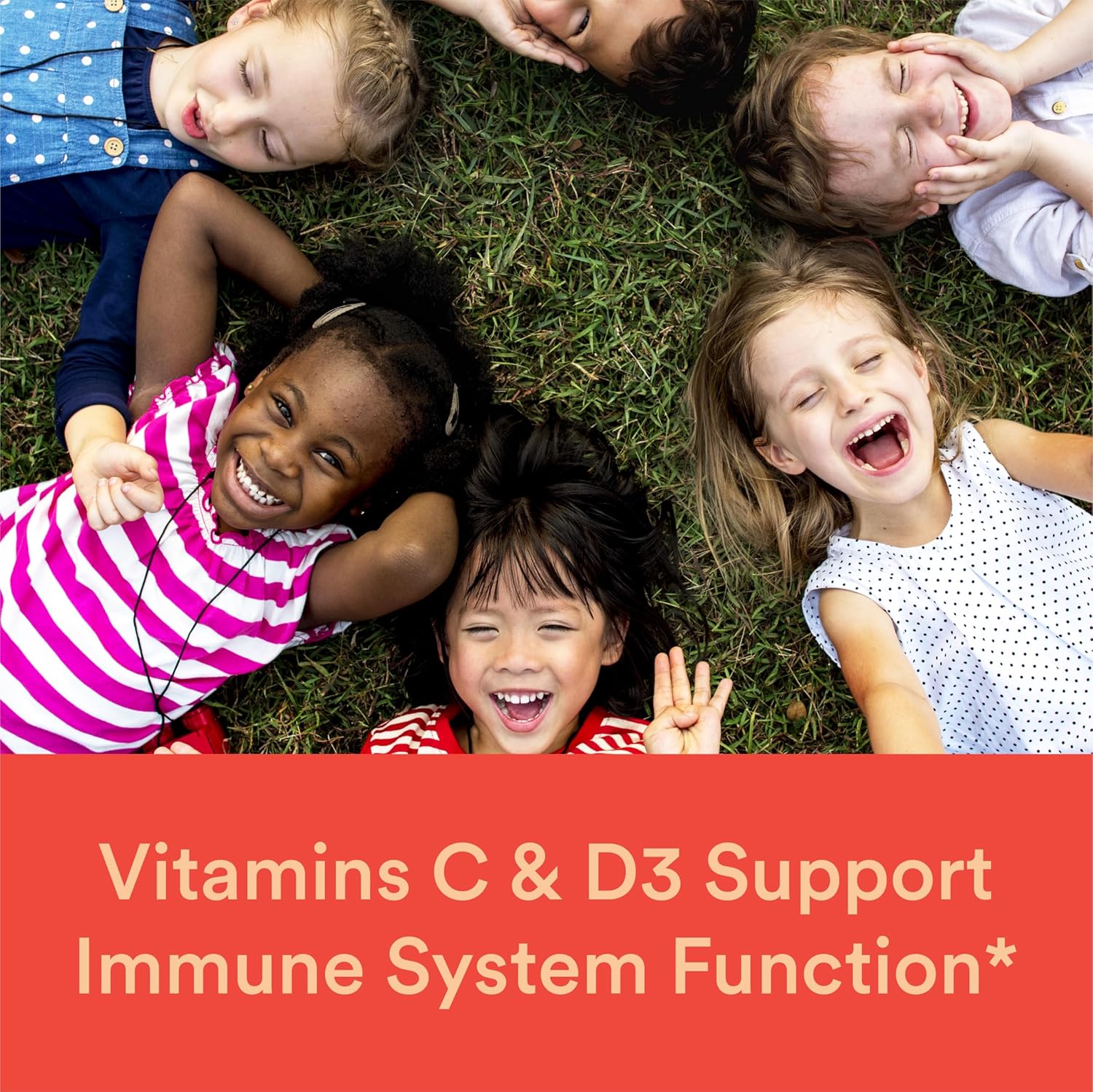 Kids Multivitamin Gummies with Omega 3 Fish Oil, Vitamin D3, C, B12, B6, A, K, Zinc, Biotin - Immune Support, Gluten Free - 90 Count