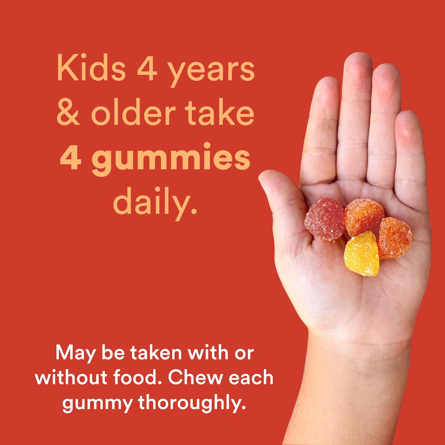Kids Multivitamin Gummies with Omega 3 Fish Oil, Vitamin D3, C, B12, B6, A, K, Zinc, Biotin - Immune Support, Gluten Free - 90 Count